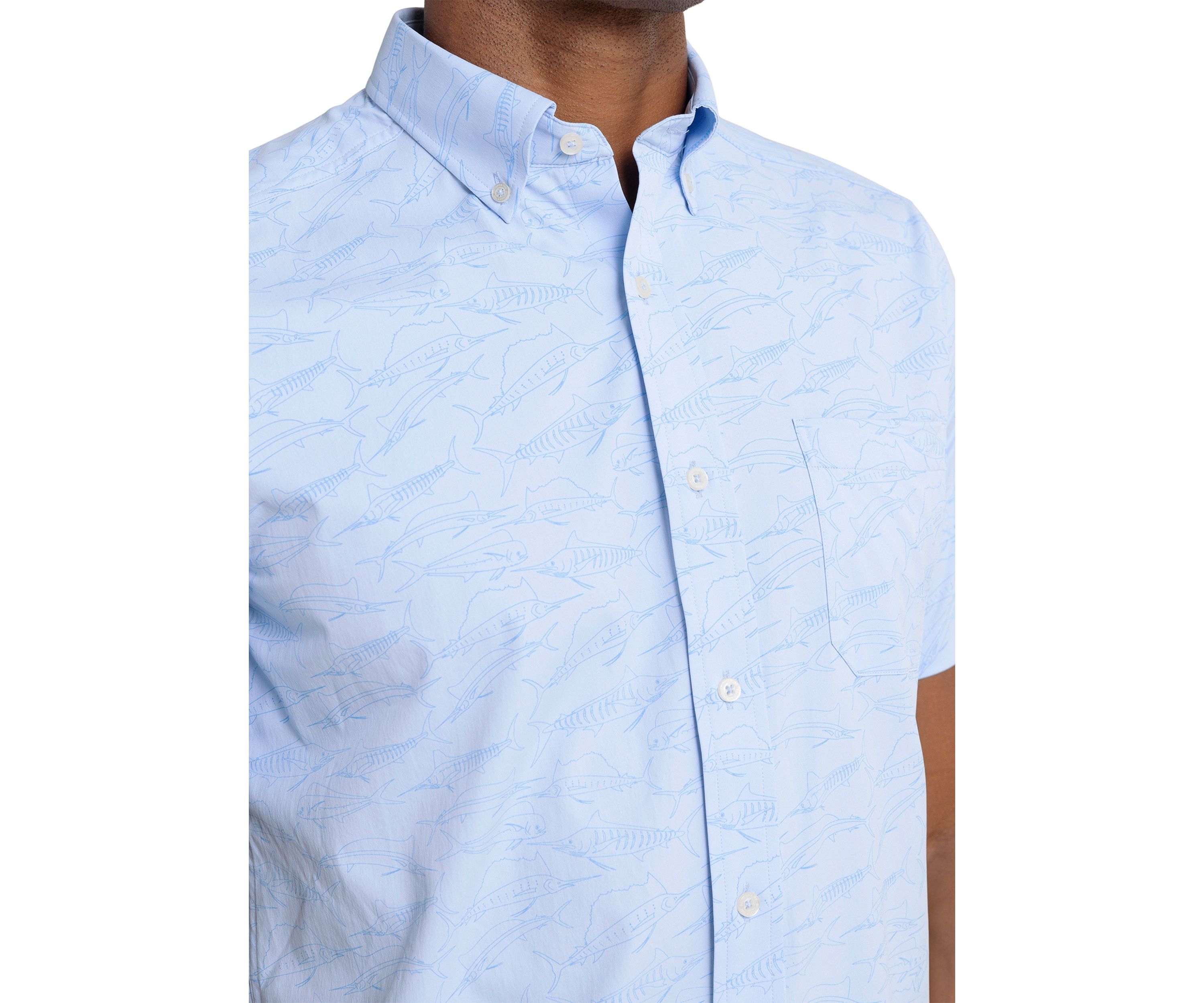 Mens Game Fish Intercoastal Short Sleeve Sports Shirt