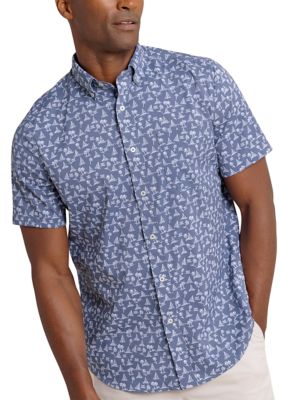 Southern Tide Men's Short Sleeve brrr IC Sail Away Sportshirt, 2XL