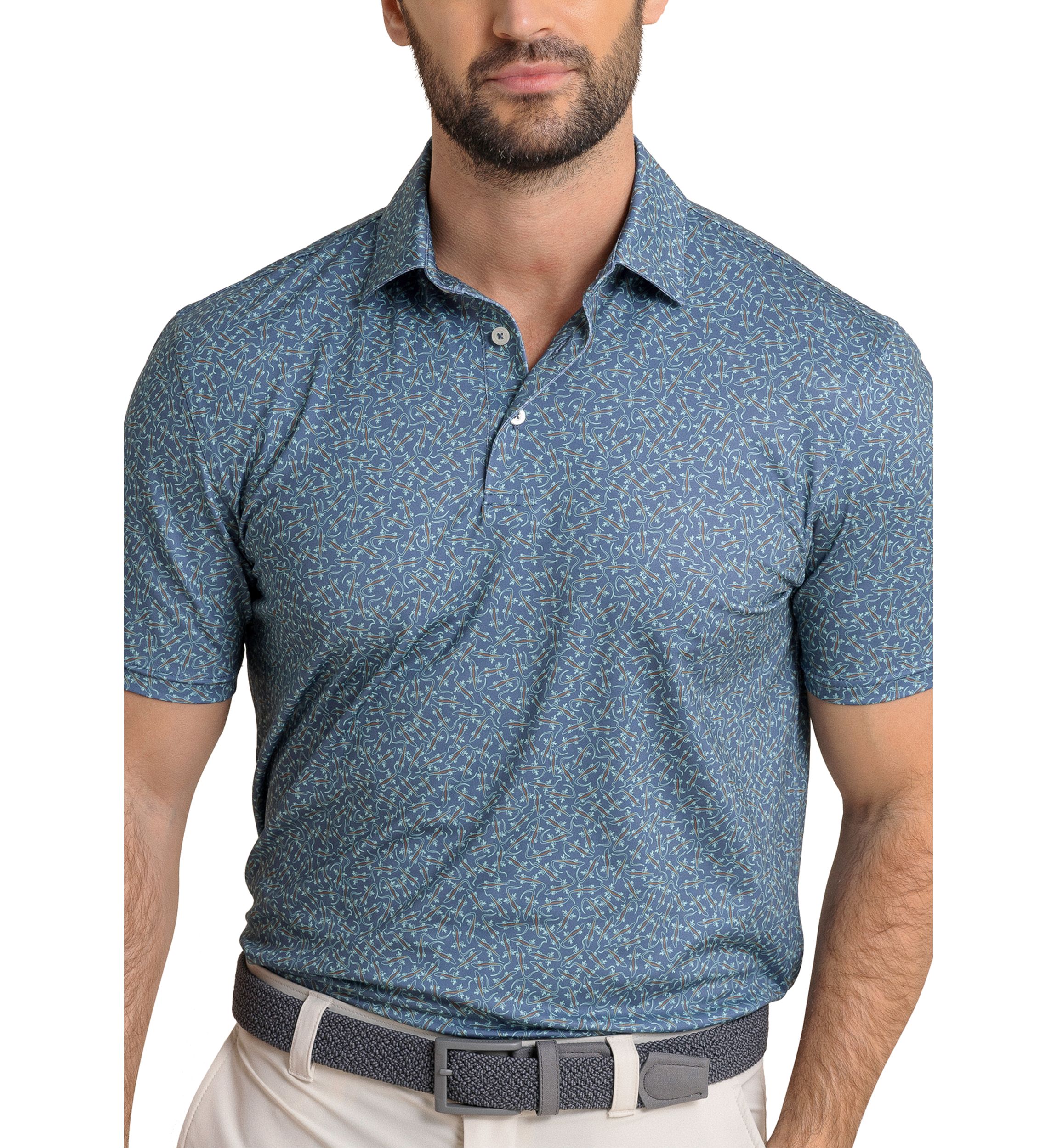 Short Sleeve Driver Iguana Glee Polo Shirt 
