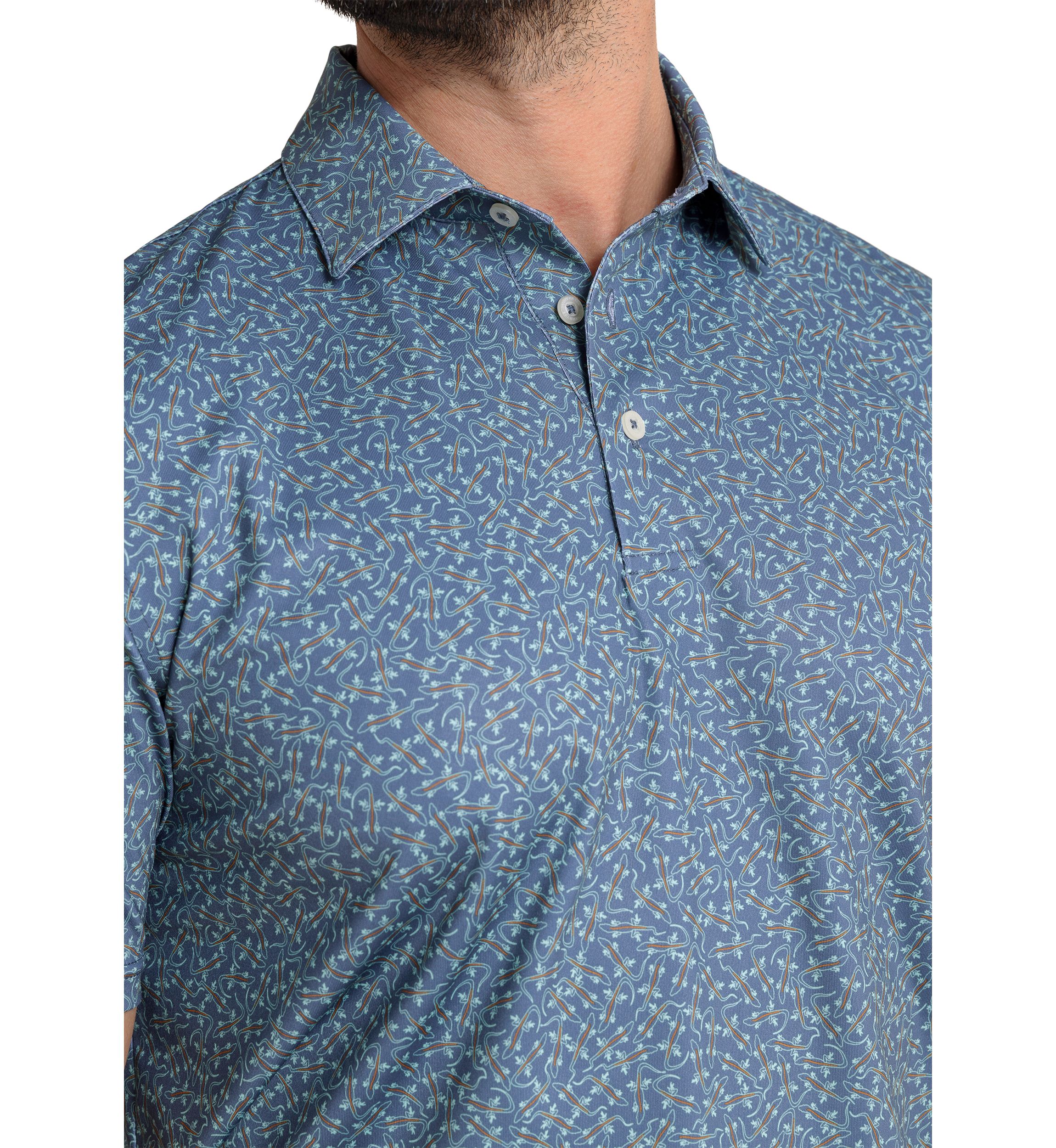 Short Sleeve Driver Iguana Glee Polo Shirt 