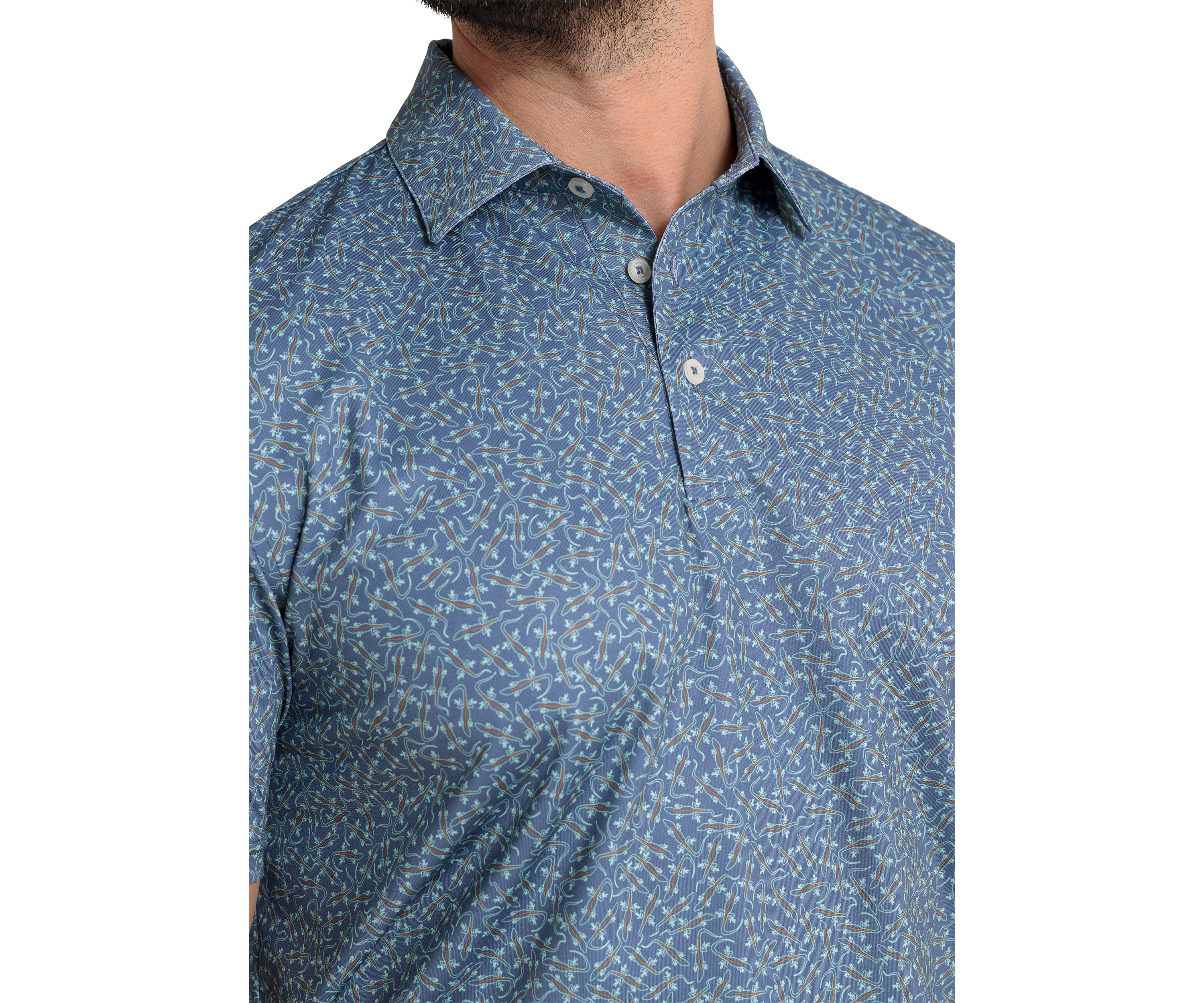 Short Sleeve Driver Iguana Glee Polo Shirt 