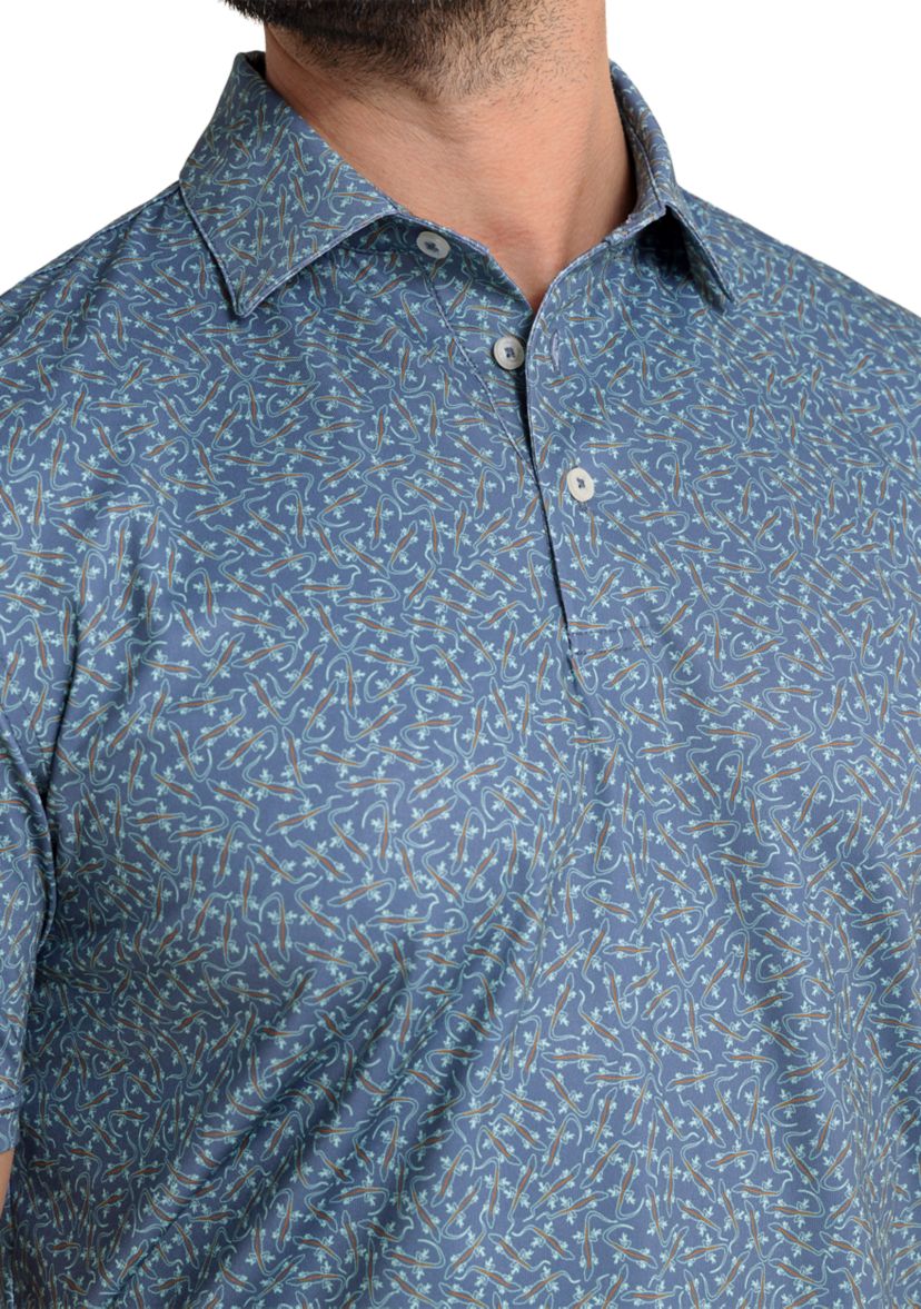 Short Sleeve Driver Iguana Glee Polo Shirt 