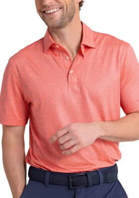 Southern Tide Men's Short Sleeve Driver Pineapple Paradise Polo Shirt, Coral, 2XL