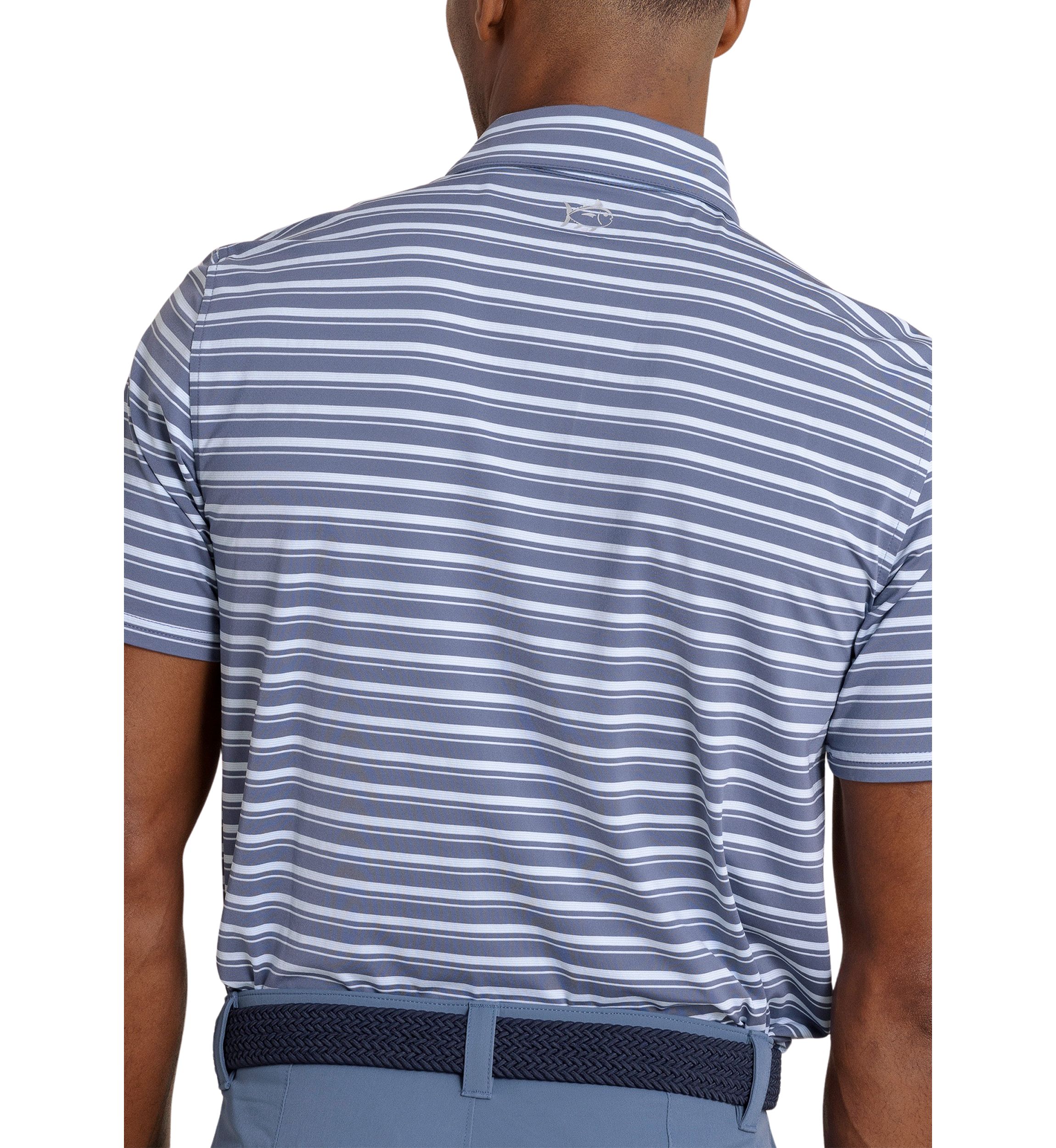 Short Sleeve Brrreeze Pearl Cove Stripe Polo Shirt
