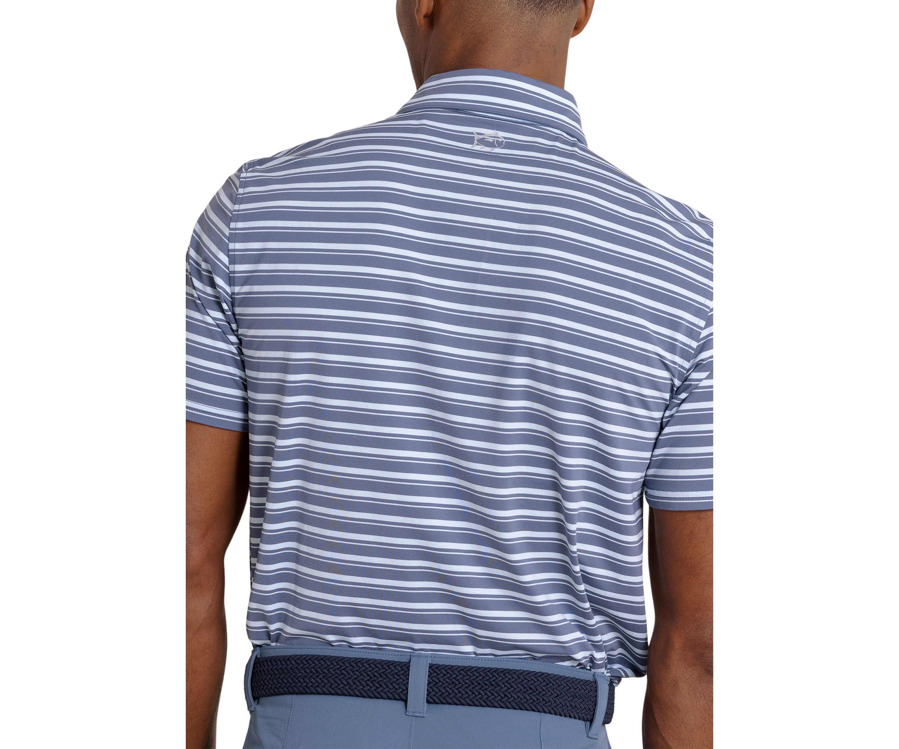 Short Sleeve Brrreeze Pearl Cove Stripe Polo Shirt