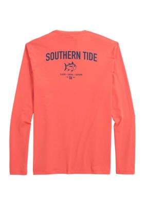 Southern Tide Men's Long Sleeve Coastal Graphic T-Shirt, Coral, 2XL