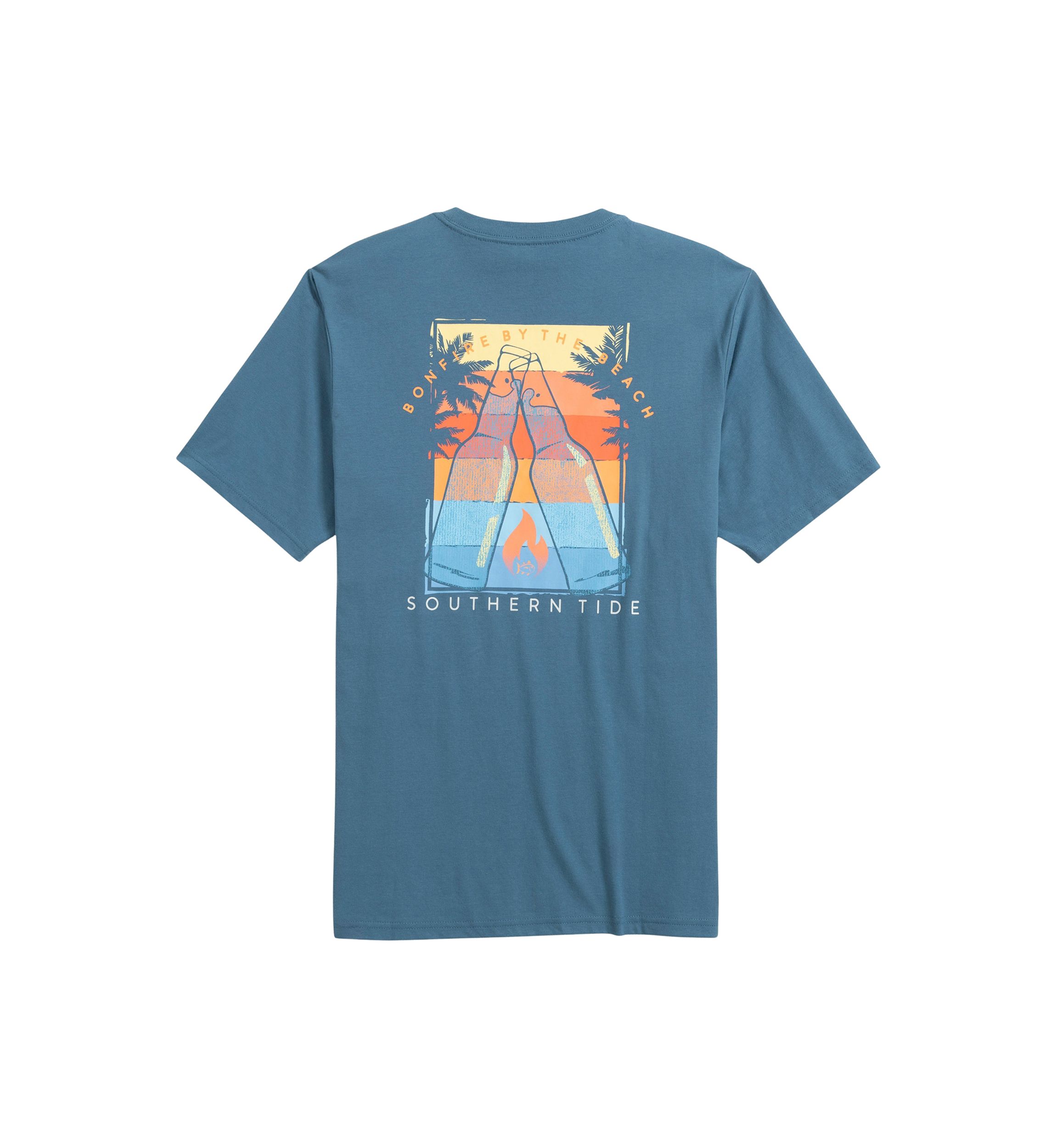 Short Sleeve Bonfire By The Beach Graphic T-Shirt 