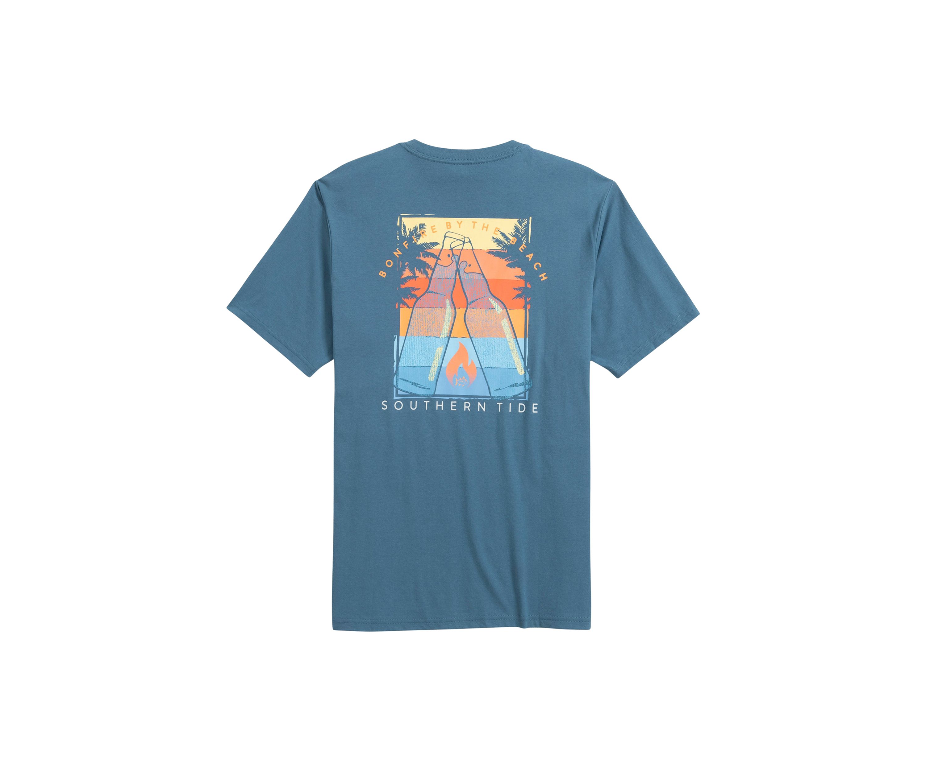Short Sleeve Bonfire By The Beach Graphic T-Shirt 