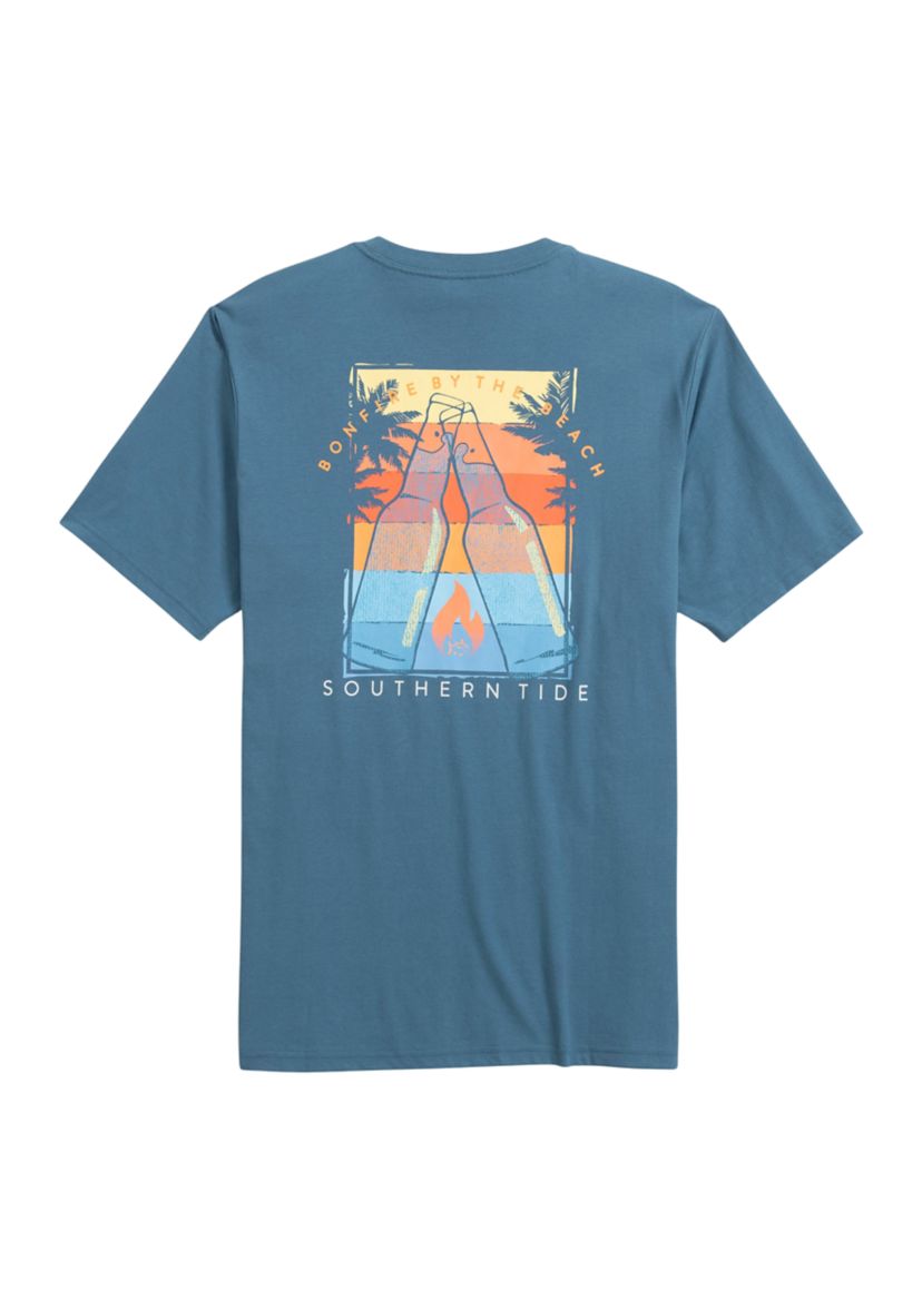 Short Sleeve Bonfire By The Beach Graphic T-Shirt 