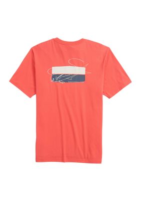 Southern Tide Men's Short Sleeve Big Game Mahi Graphic T-Shirt, Coral, XL