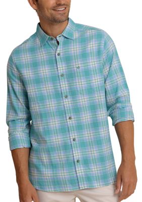 Southern Tide Men's Ashborough Plaid Brushed Twill Plaid Shirt, Medium
