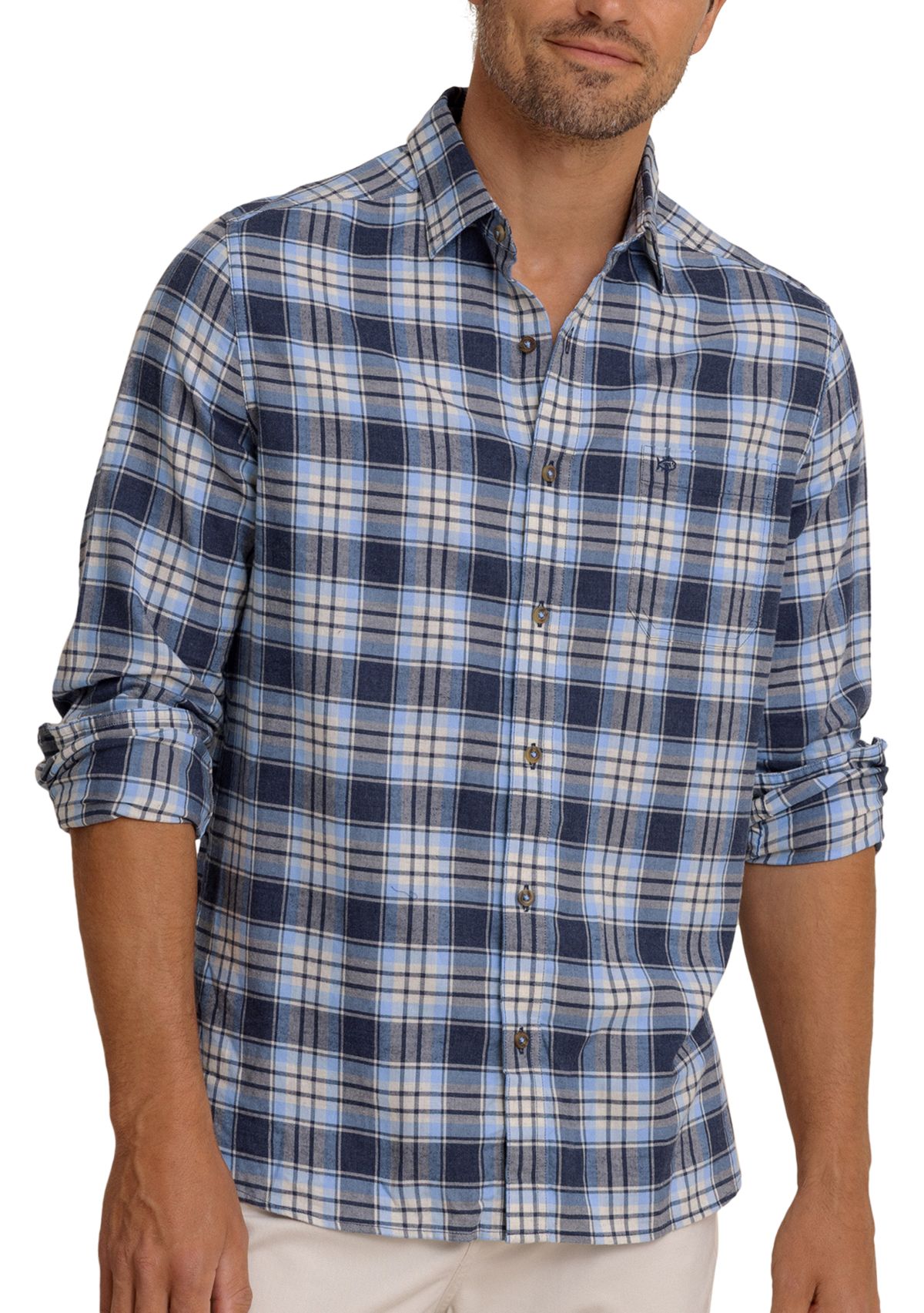 Ashborough Plaid Brushed Twill Plaid Shirt 