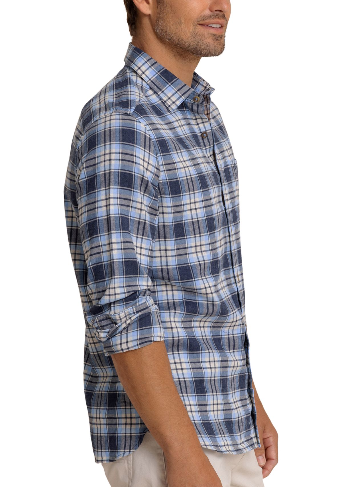 Ashborough Plaid Brushed Twill Plaid Shirt 