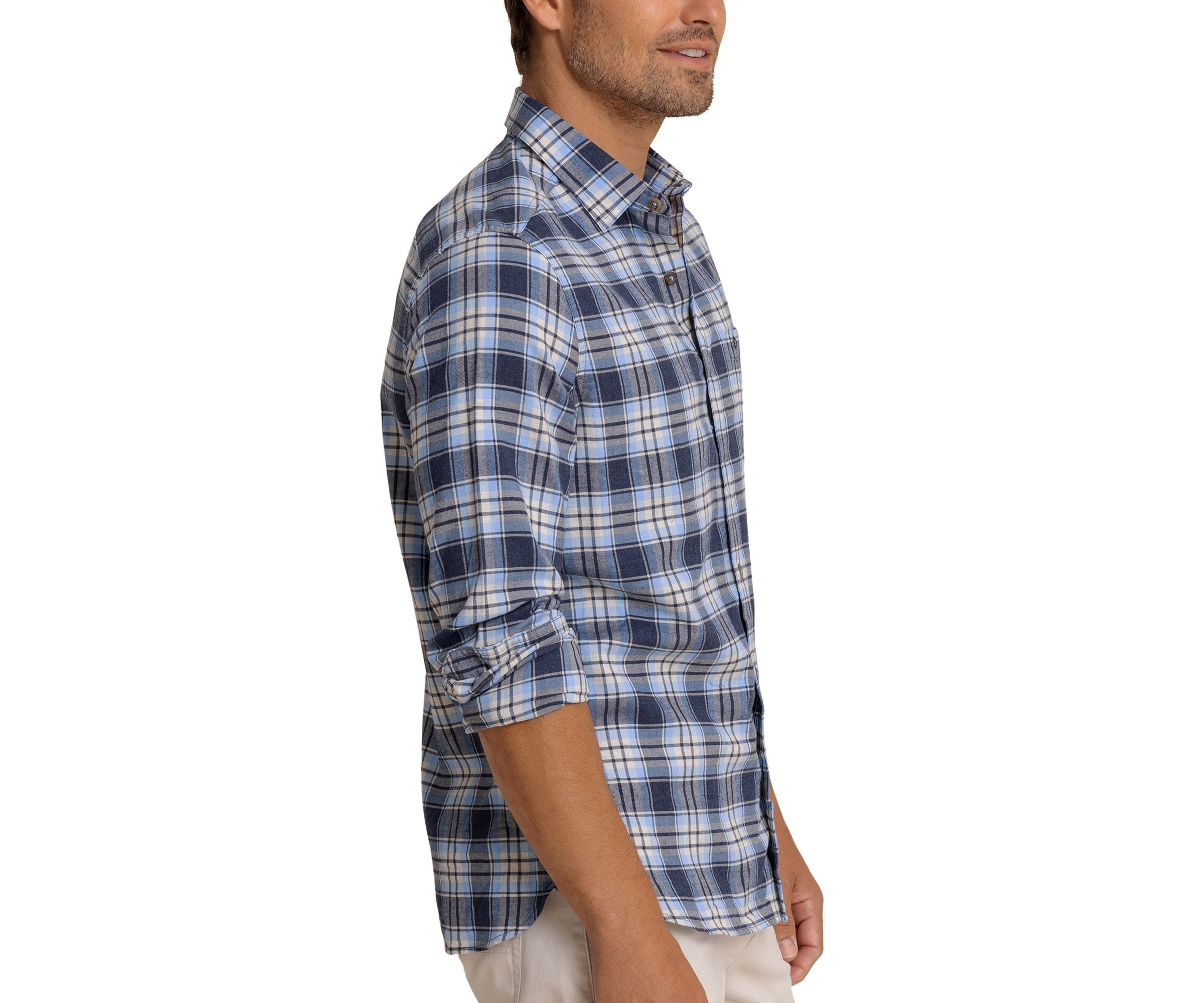 Ashborough Plaid Brushed Twill Plaid Shirt 