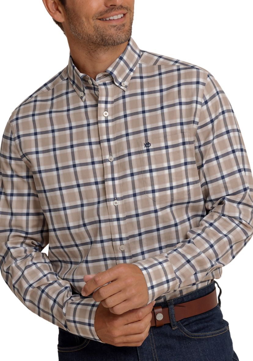 Mens Beachrock Plaid Skipjack Long Sleeve