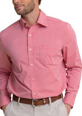 Southern Tide Men's Crofton Plaid Charleston Long Sleeve, Red, 2XL