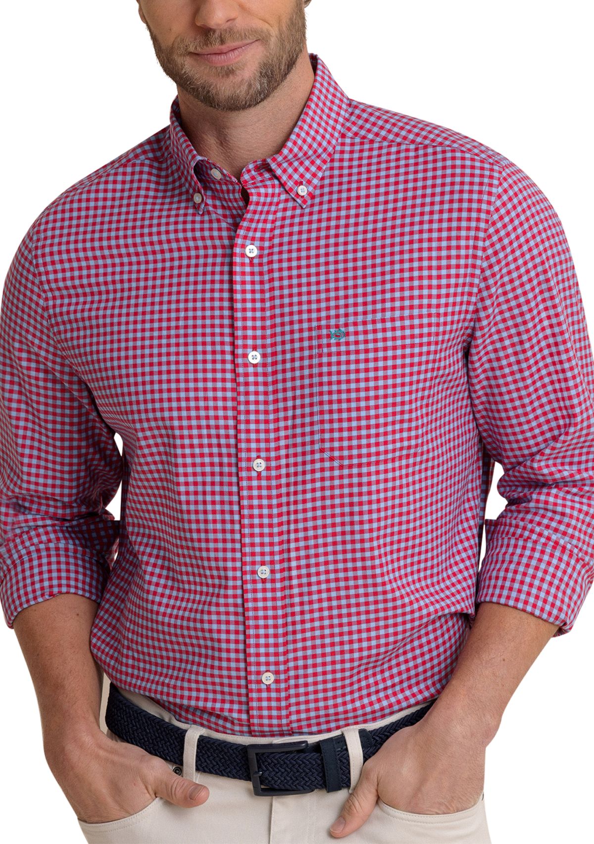 Mens Silver Lake Plaid Skipjack Long Sleeve Shirt