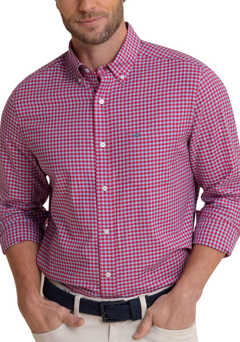 Mens Silver Lake Plaid Skipjack Long Sleeve Shirt