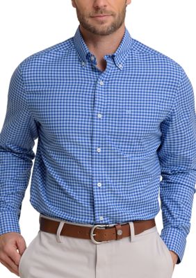 Southern Tide Men's Silver Lake Plaid Skipjack Long Sleeve Shirt, Blue, 2XL