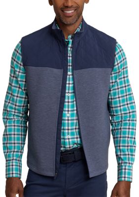 Southern Tide Men's Waterfront Quilted Vest, Blue, 2XL