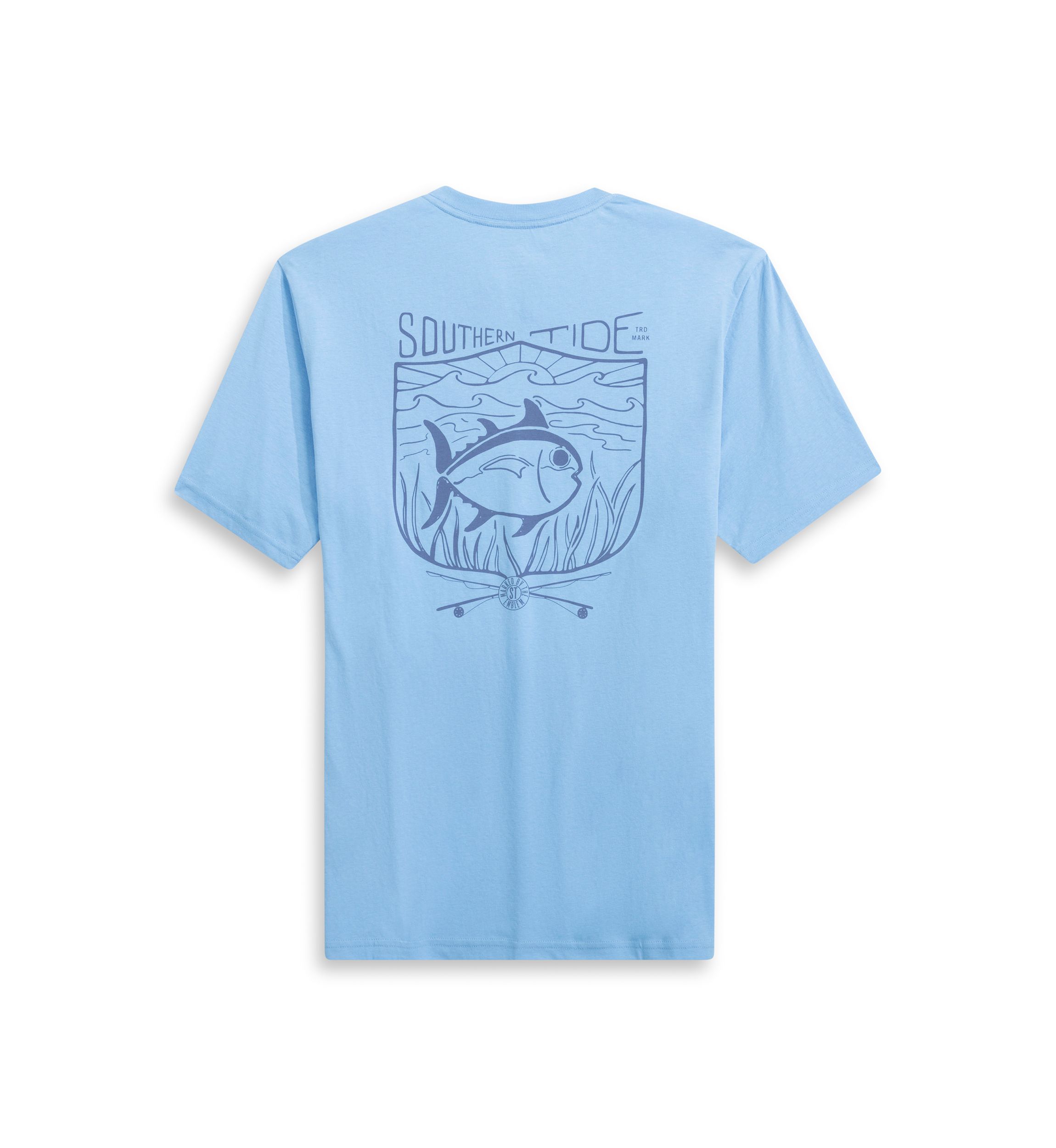 Short Sleeve Swimming Fish Graphic T-Shirt 