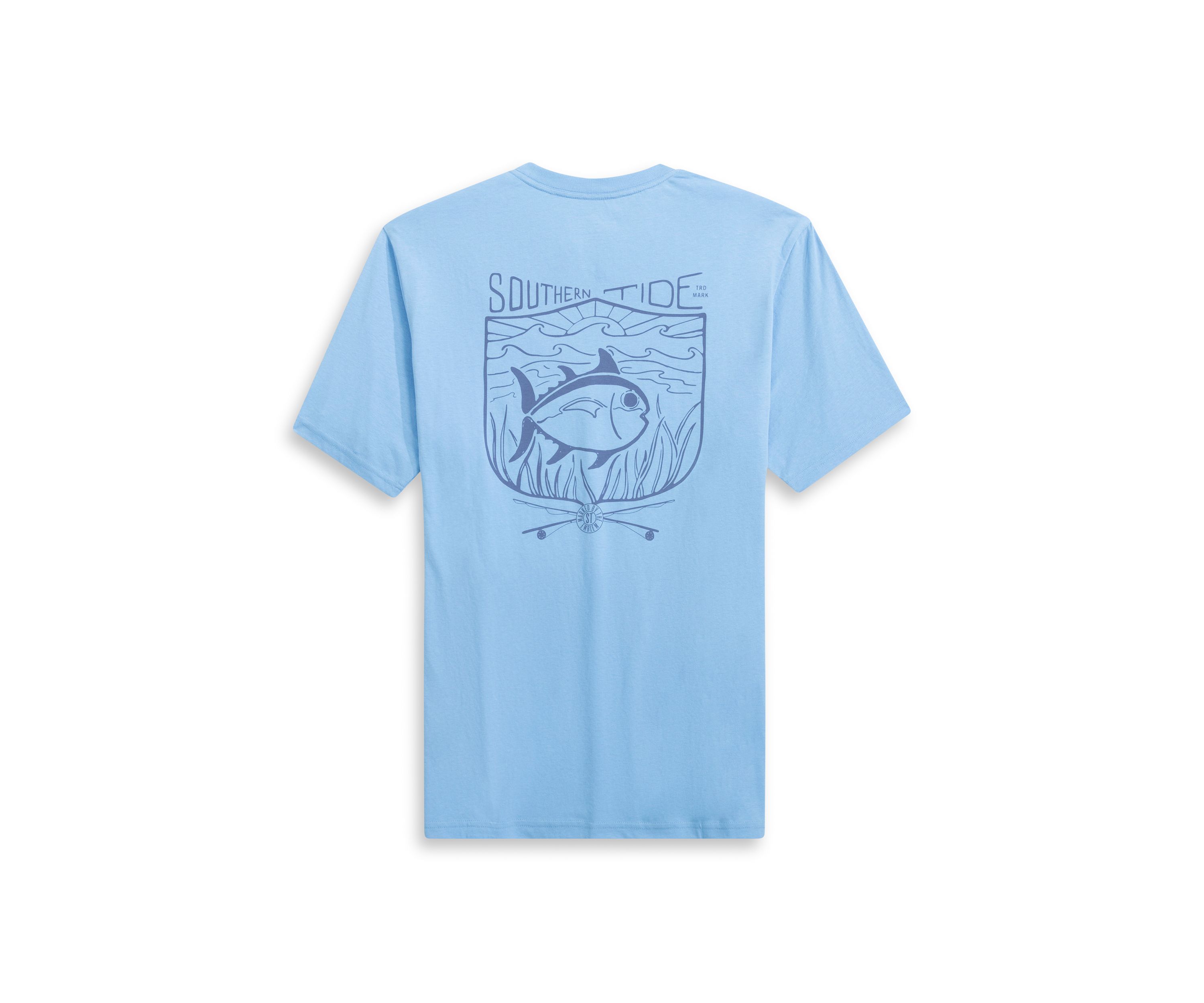 Short Sleeve Swimming Fish Graphic T-Shirt 