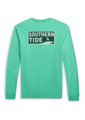 Southern Tide Men's Golf Badge Long Sleeve Graphic T-Shirt, Green, 2XL