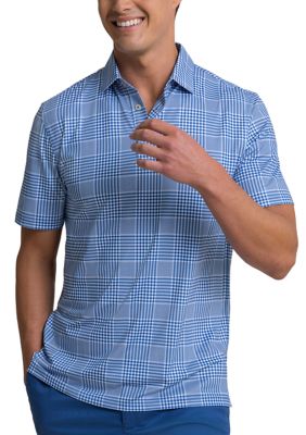 Southern Tide Men's Driver Coral Key Plaid Polo Shirt