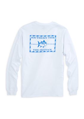 Southern Tide Men's Long Sleeve Cotton Graphic T-Shirt, White, Small