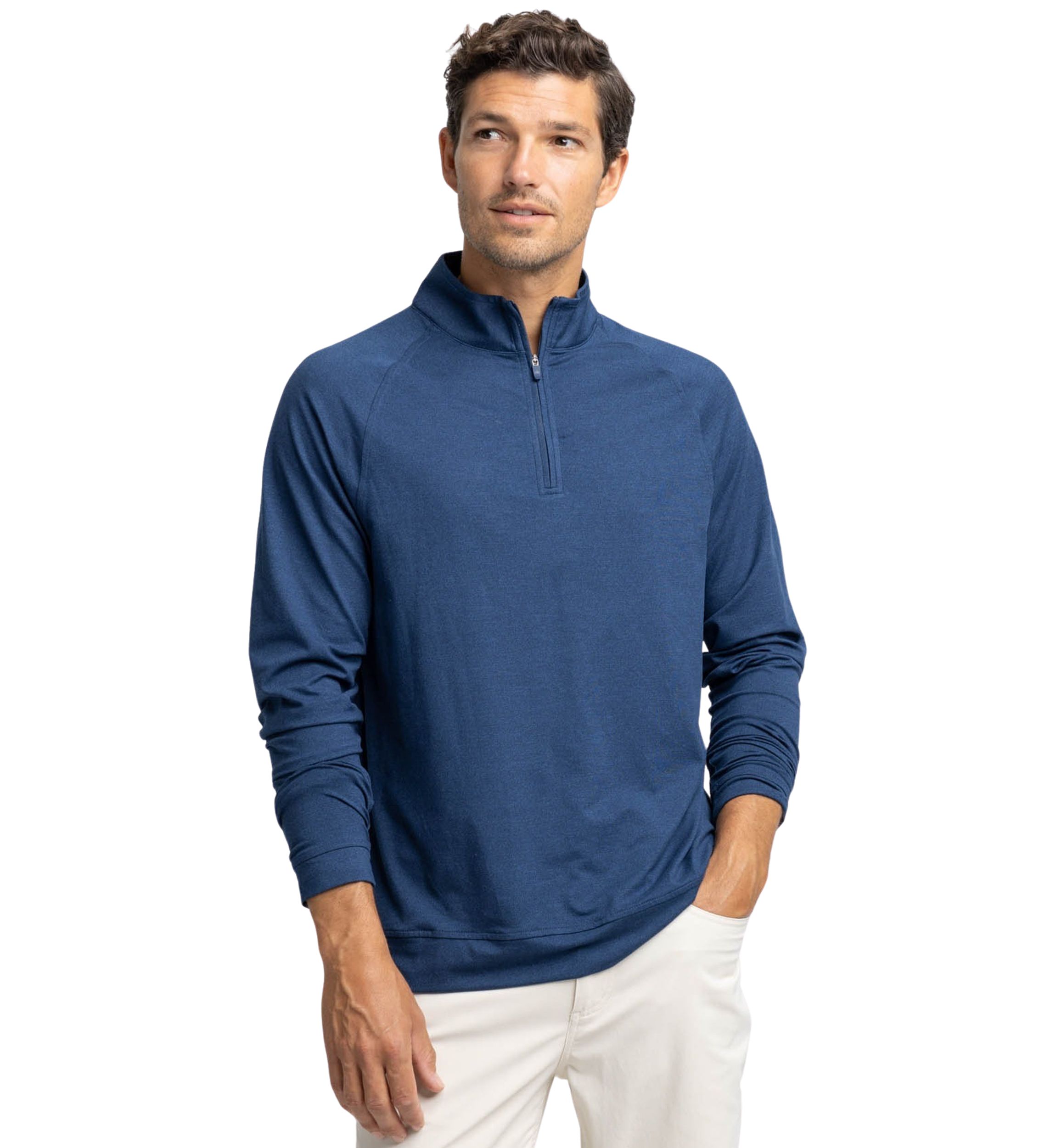 Mens Heather Quarter Zip Pullover