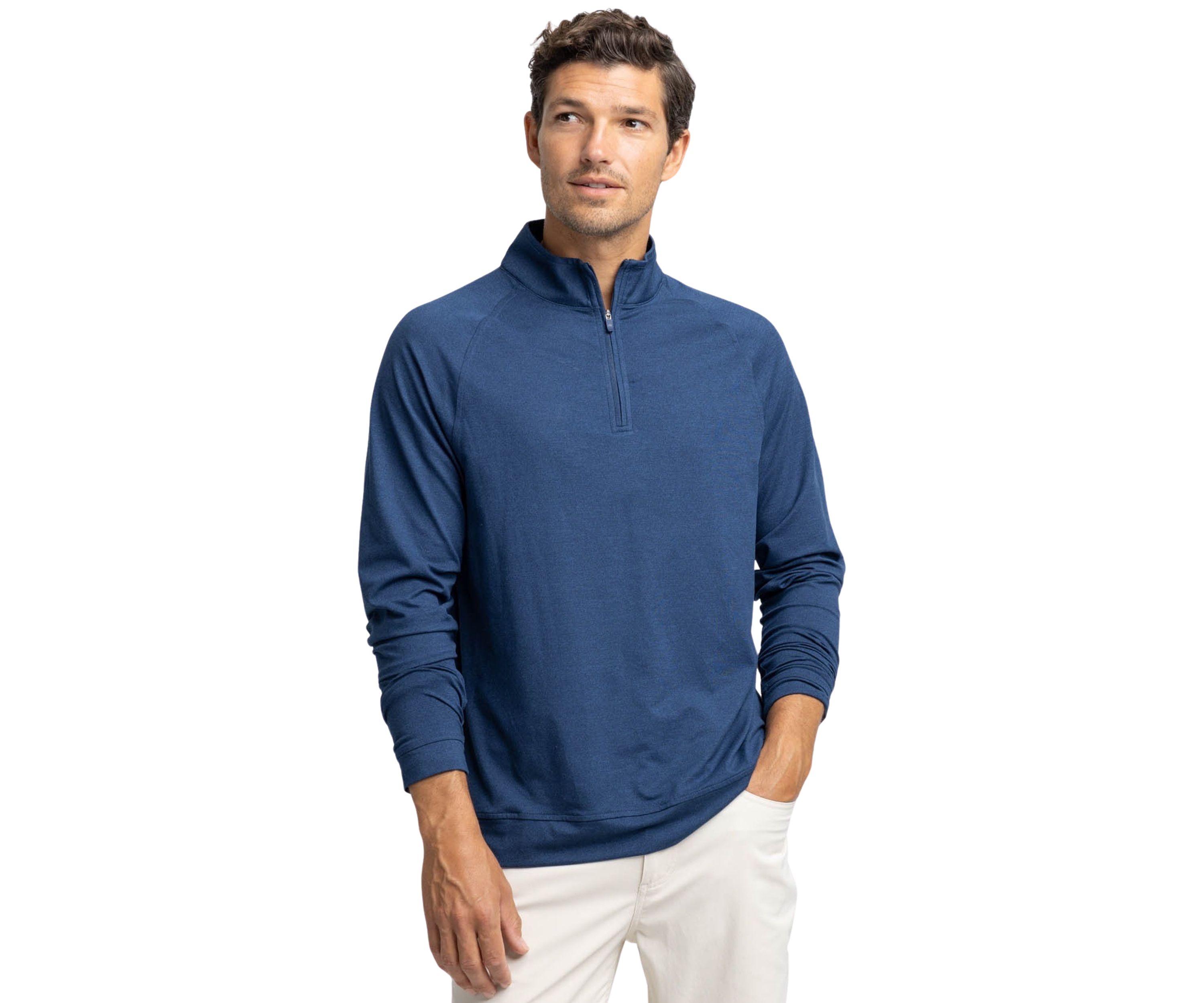 Mens Heather Quarter Zip Pullover