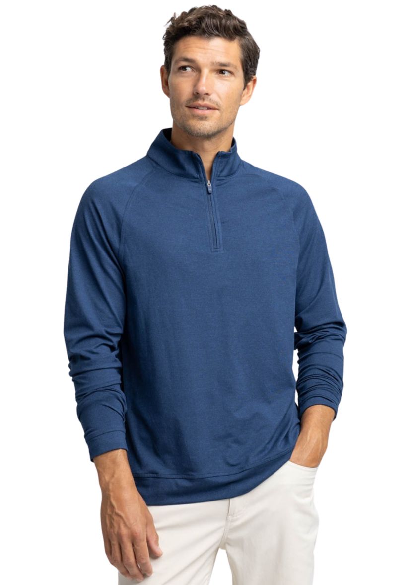 Mens Heather Quarter Zip Pullover