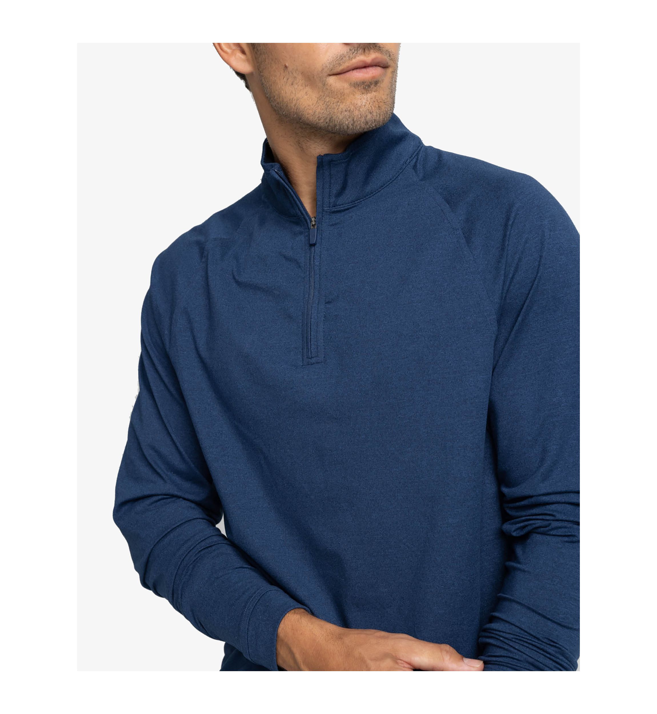 Mens Heather Quarter Zip Pullover