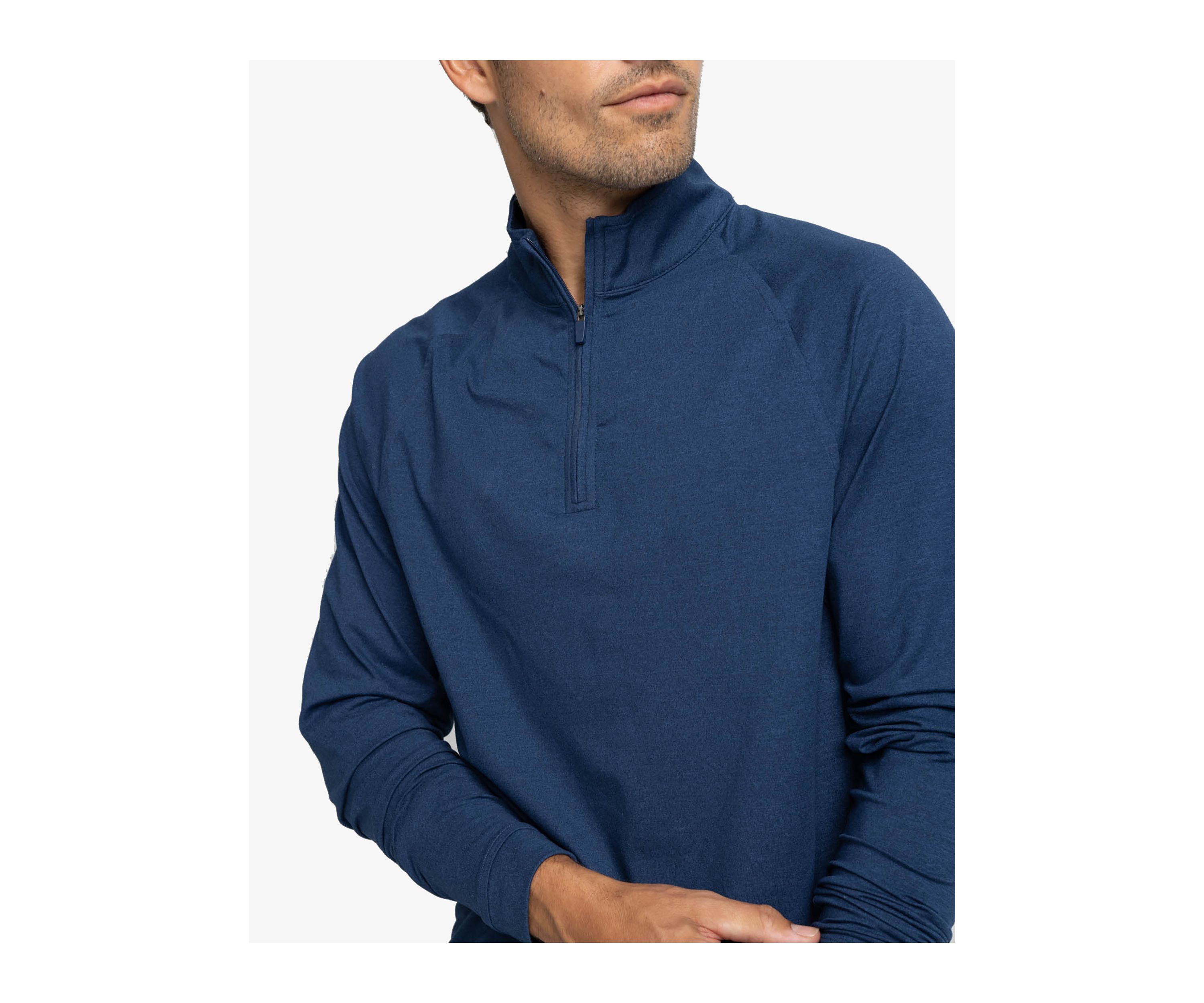 Mens Heather Quarter Zip Pullover