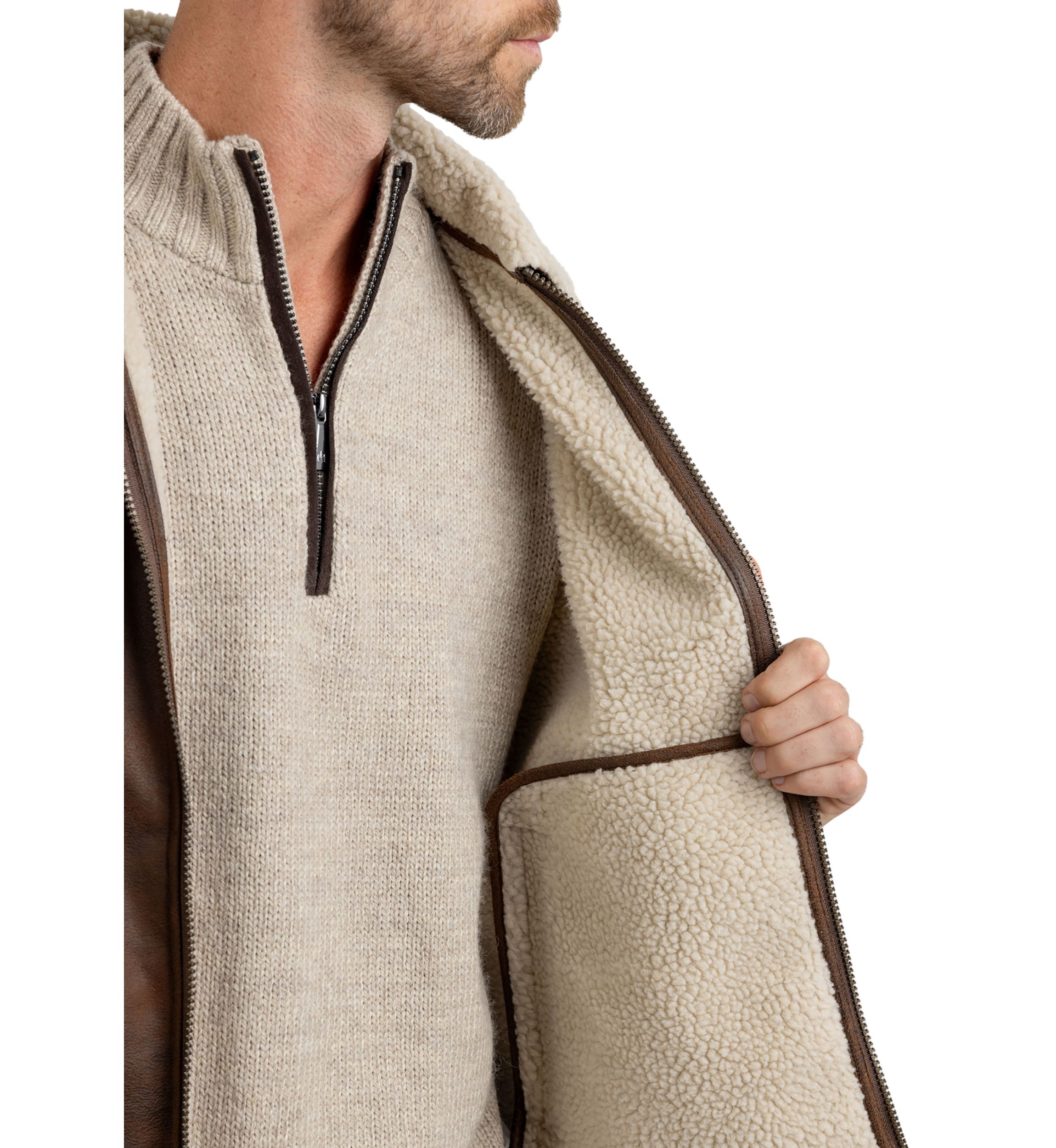 Rainforest Nubuck Sherpa Lined Jacket