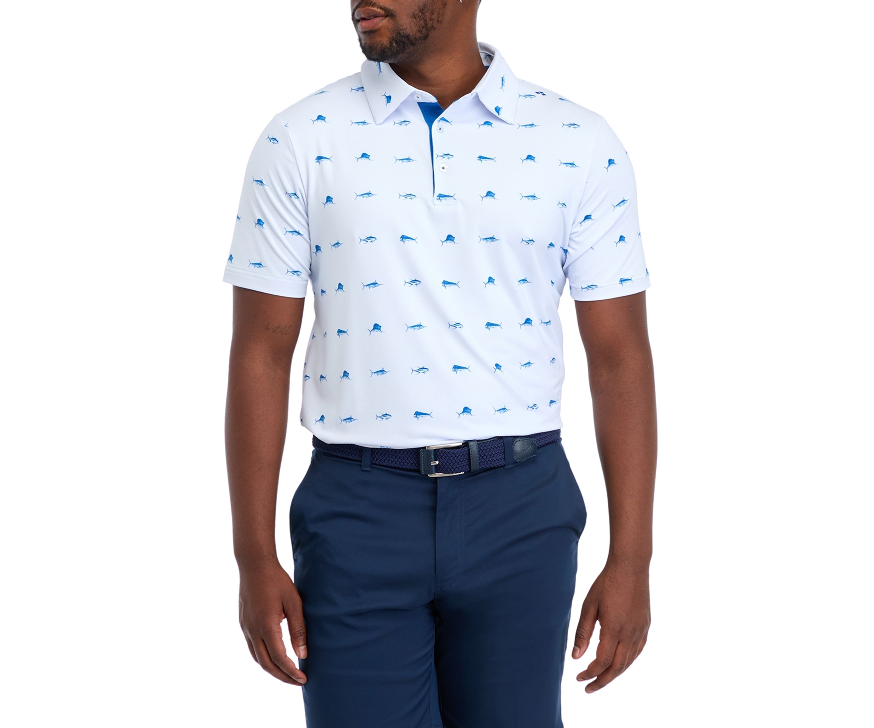 Mens Clean Fish Polo Shirt