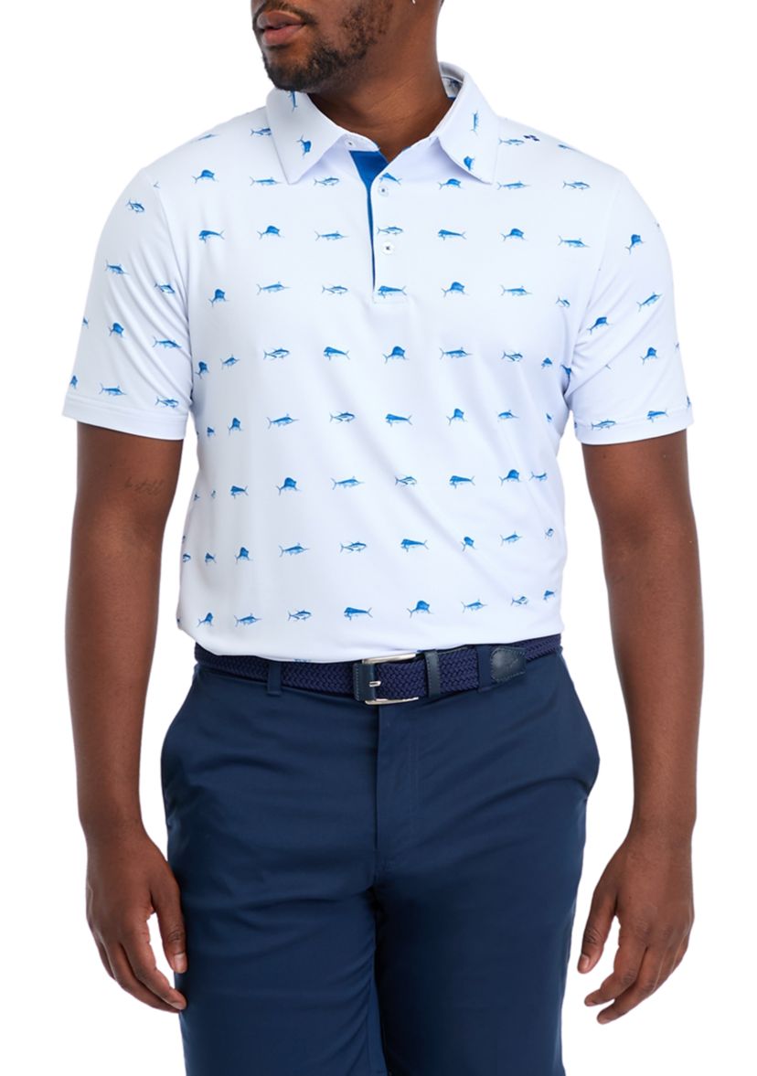 Mens Clean Fish Polo Shirt