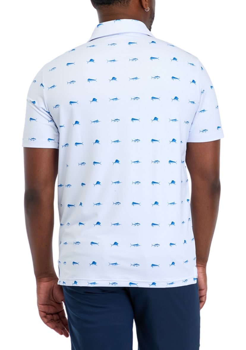 Mens Clean Fish Polo Shirt