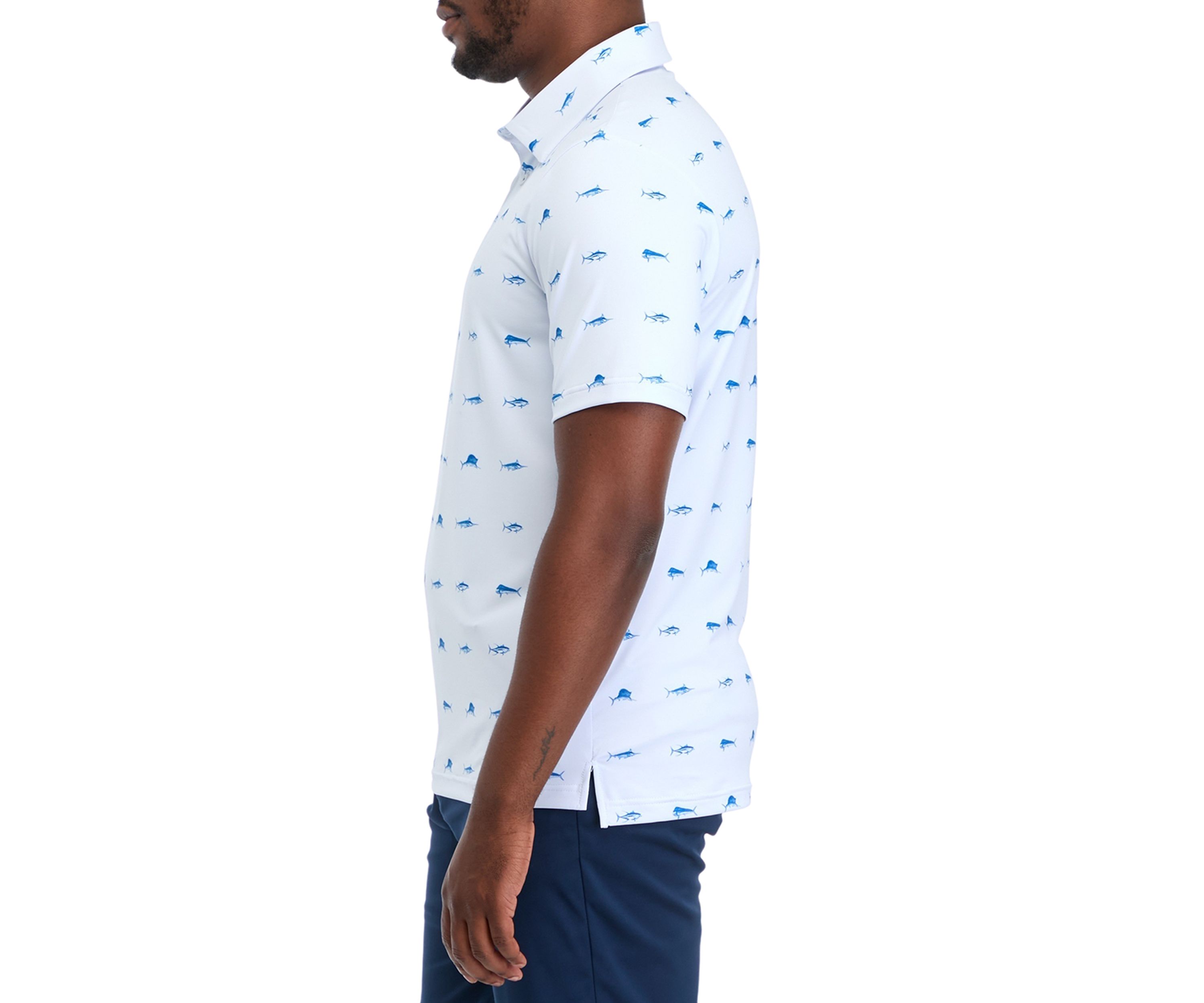 Mens Clean Fish Polo Shirt
