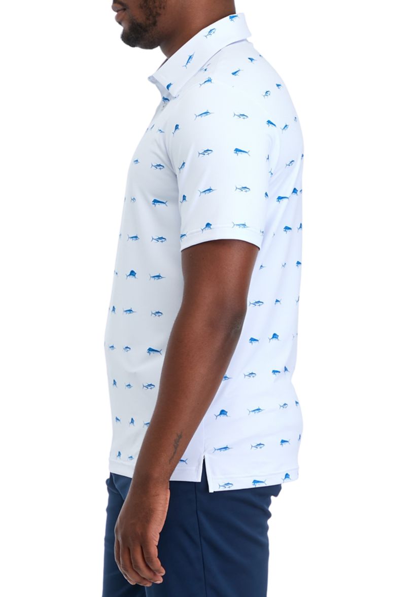 Mens Clean Fish Polo Shirt