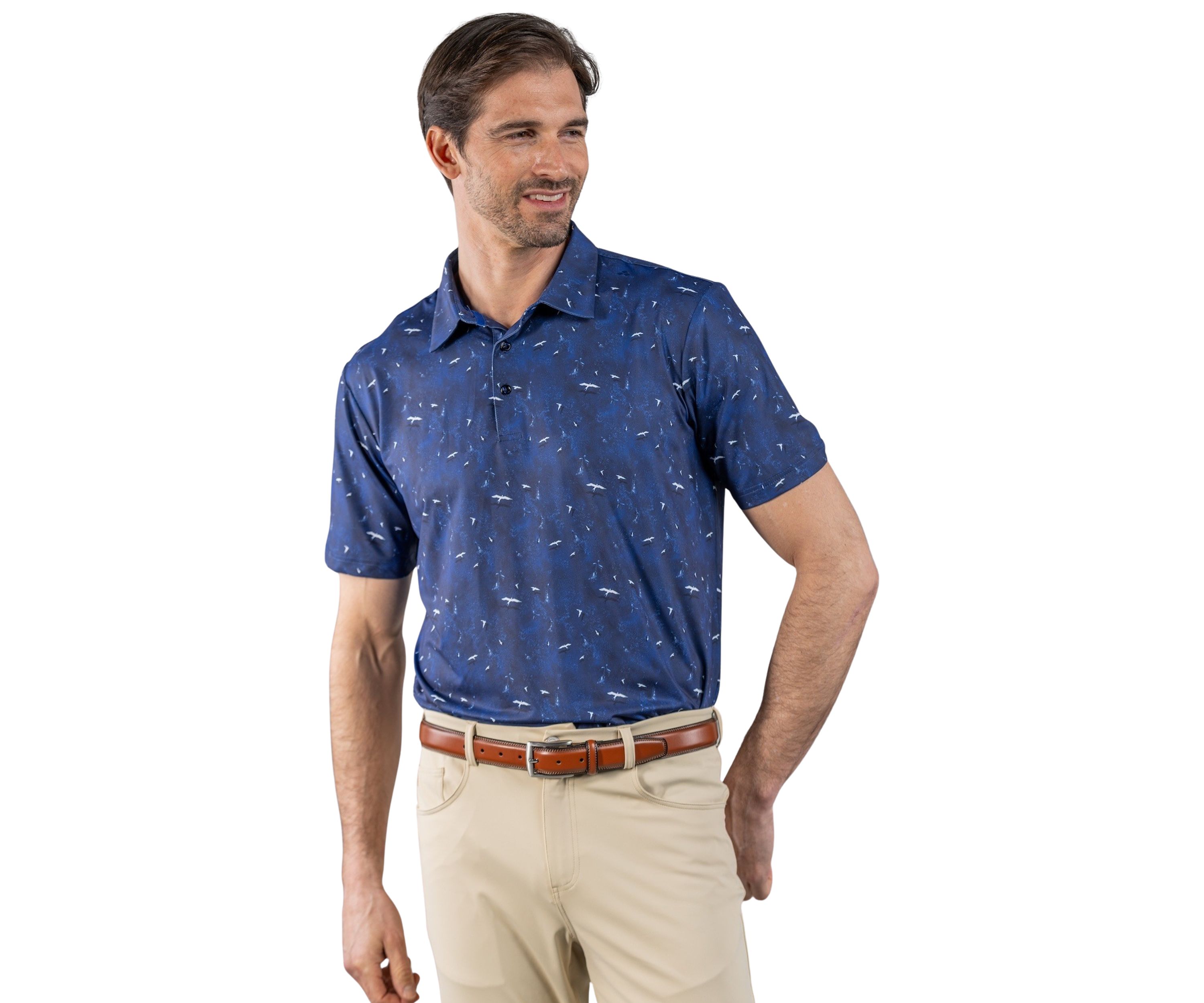 Mens Mag Bay Printed Polo Shirt