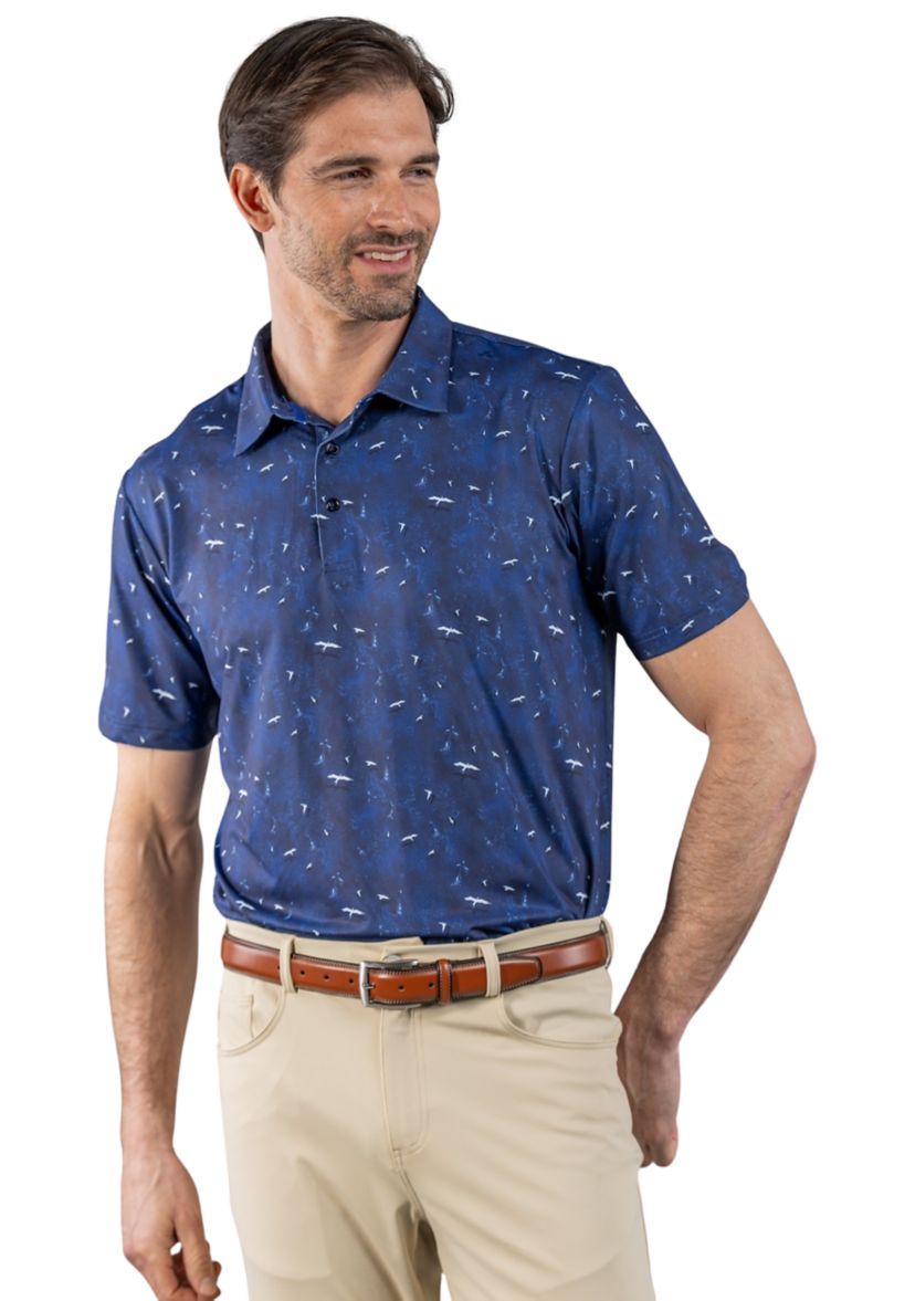 Mens Mag Bay Printed Polo Shirt