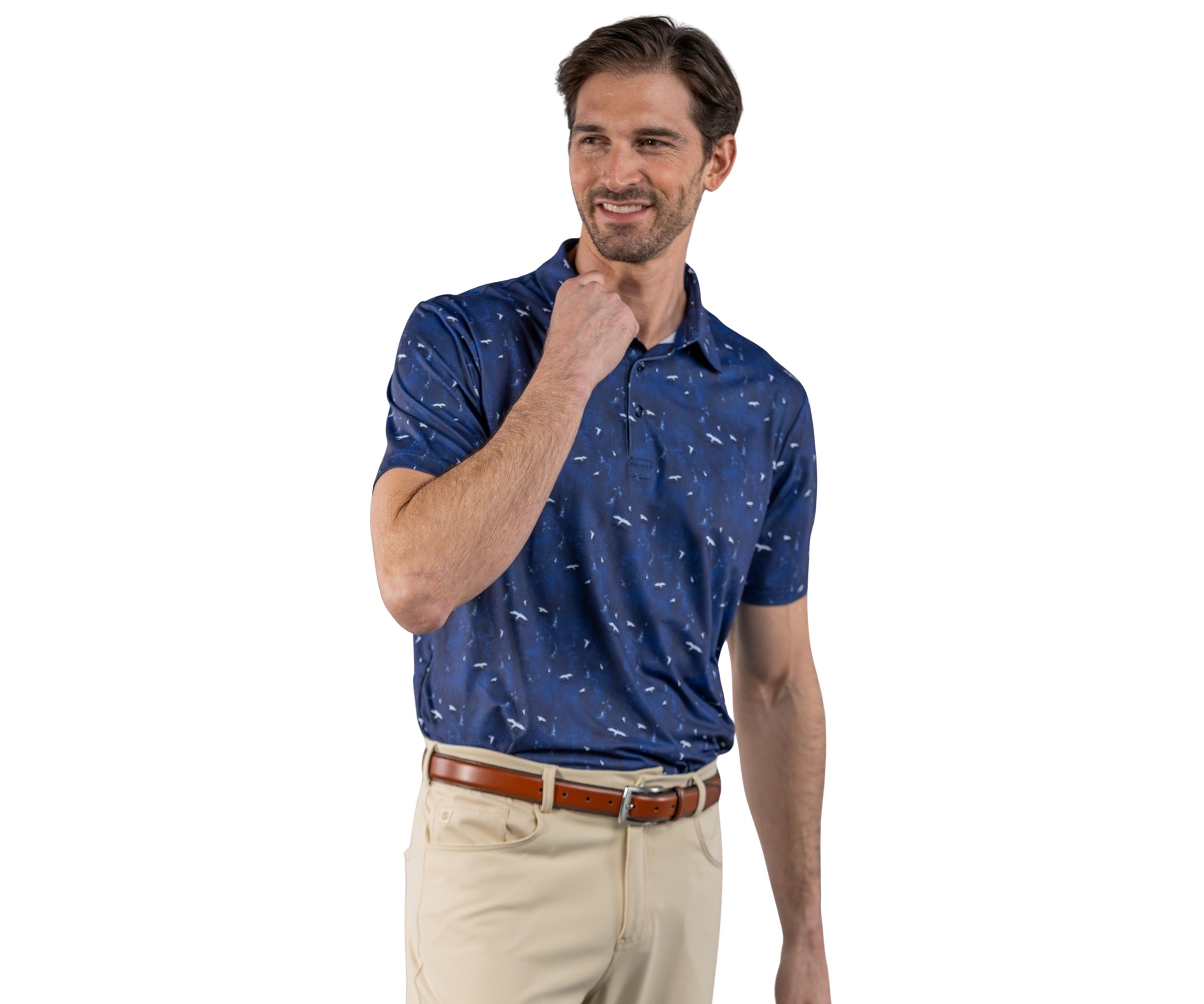 Mens Mag Bay Printed Polo Shirt