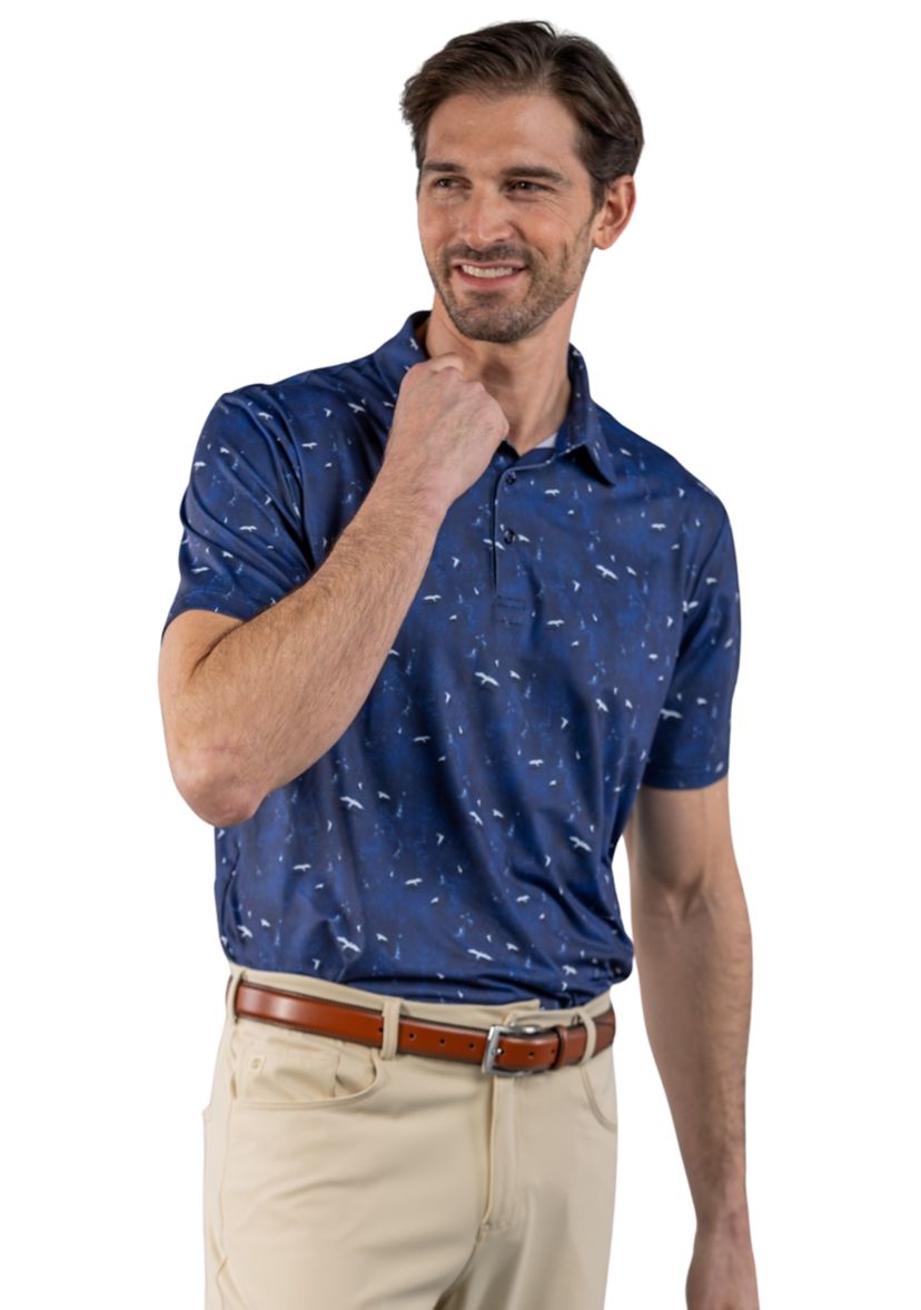 Mens Mag Bay Printed Polo Shirt