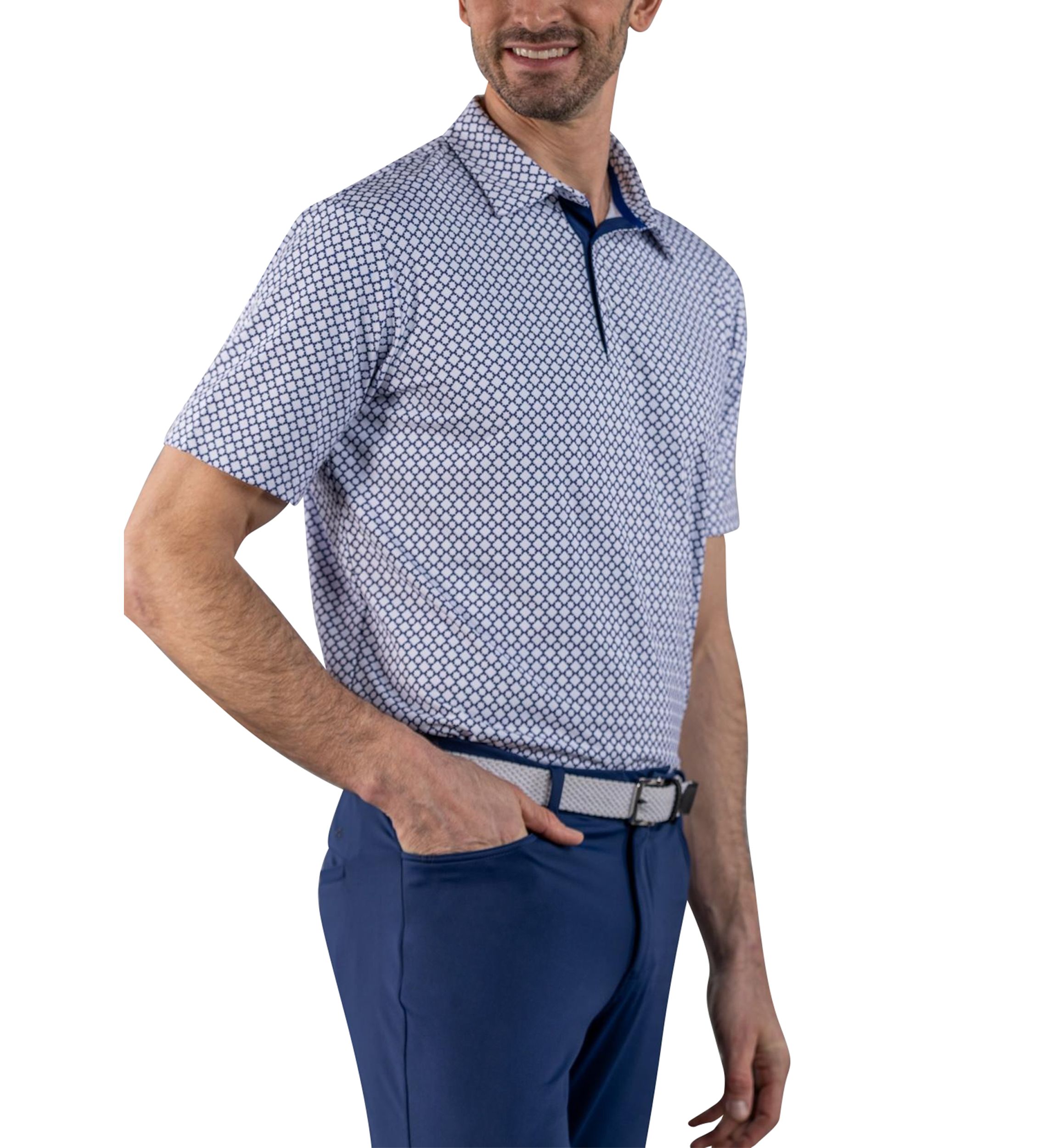 Mens Printed Polo Shirt