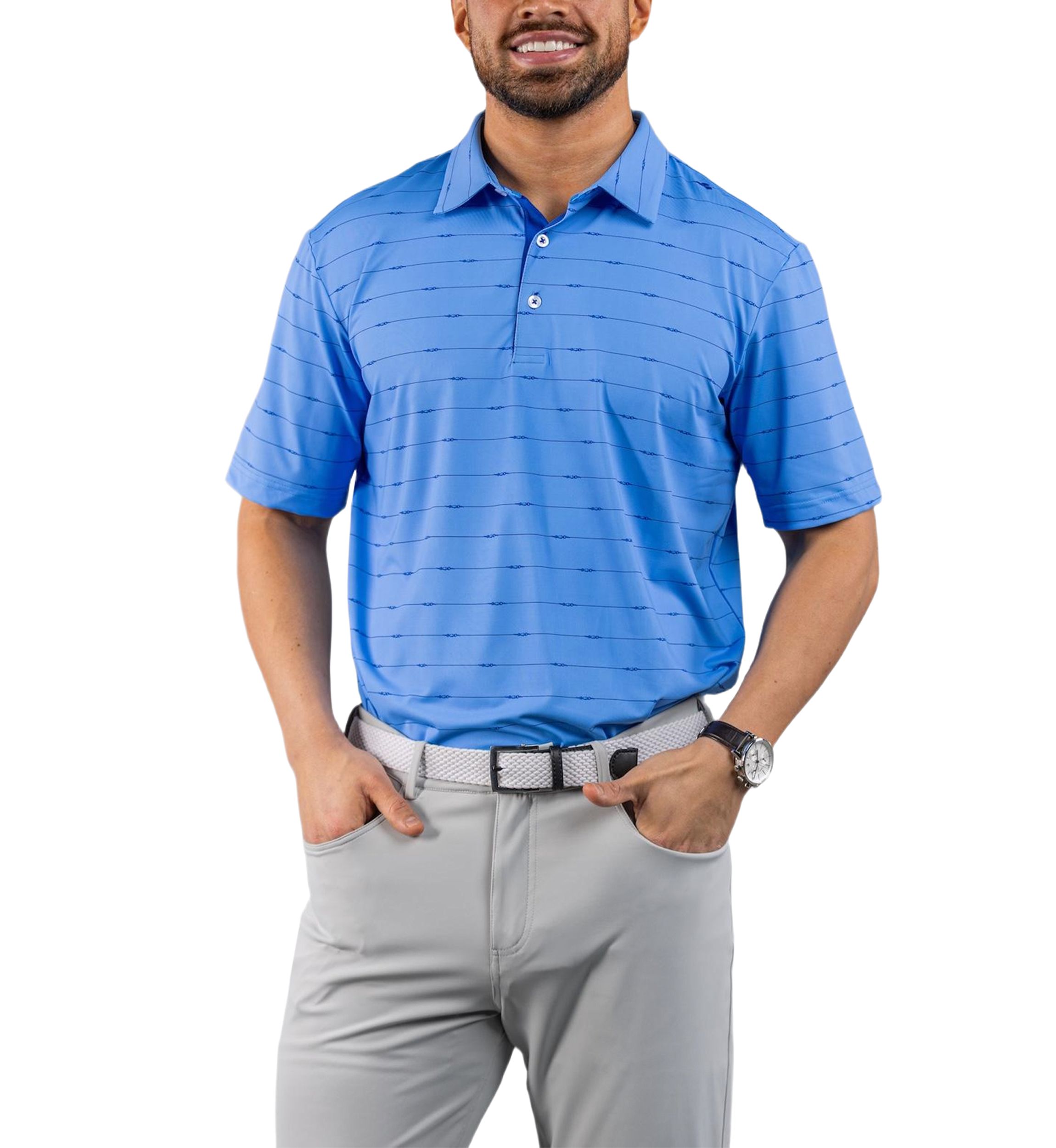 Mens Rigging Stripe Polo Shirt