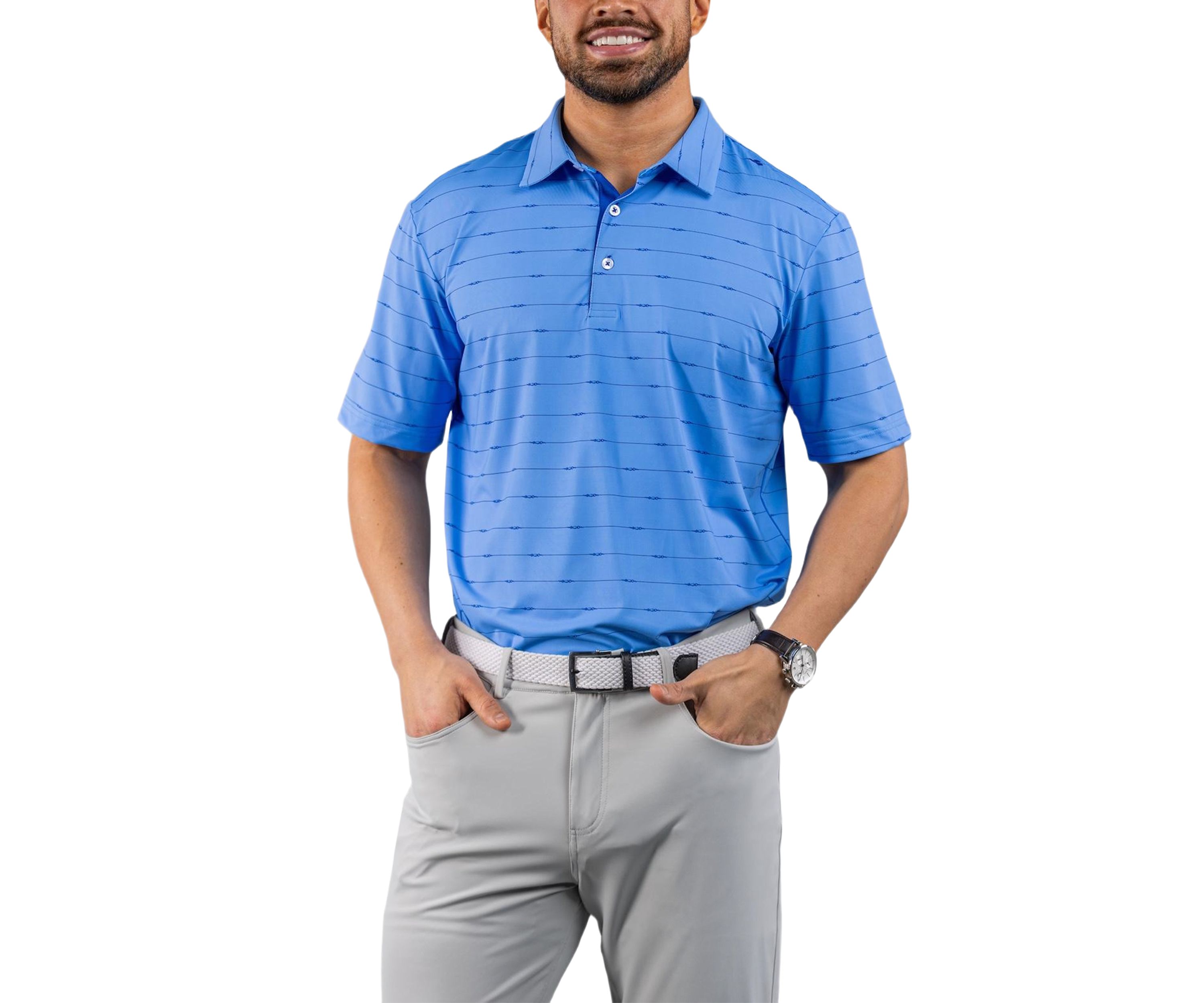 Mens Rigging Stripe Polo Shirt