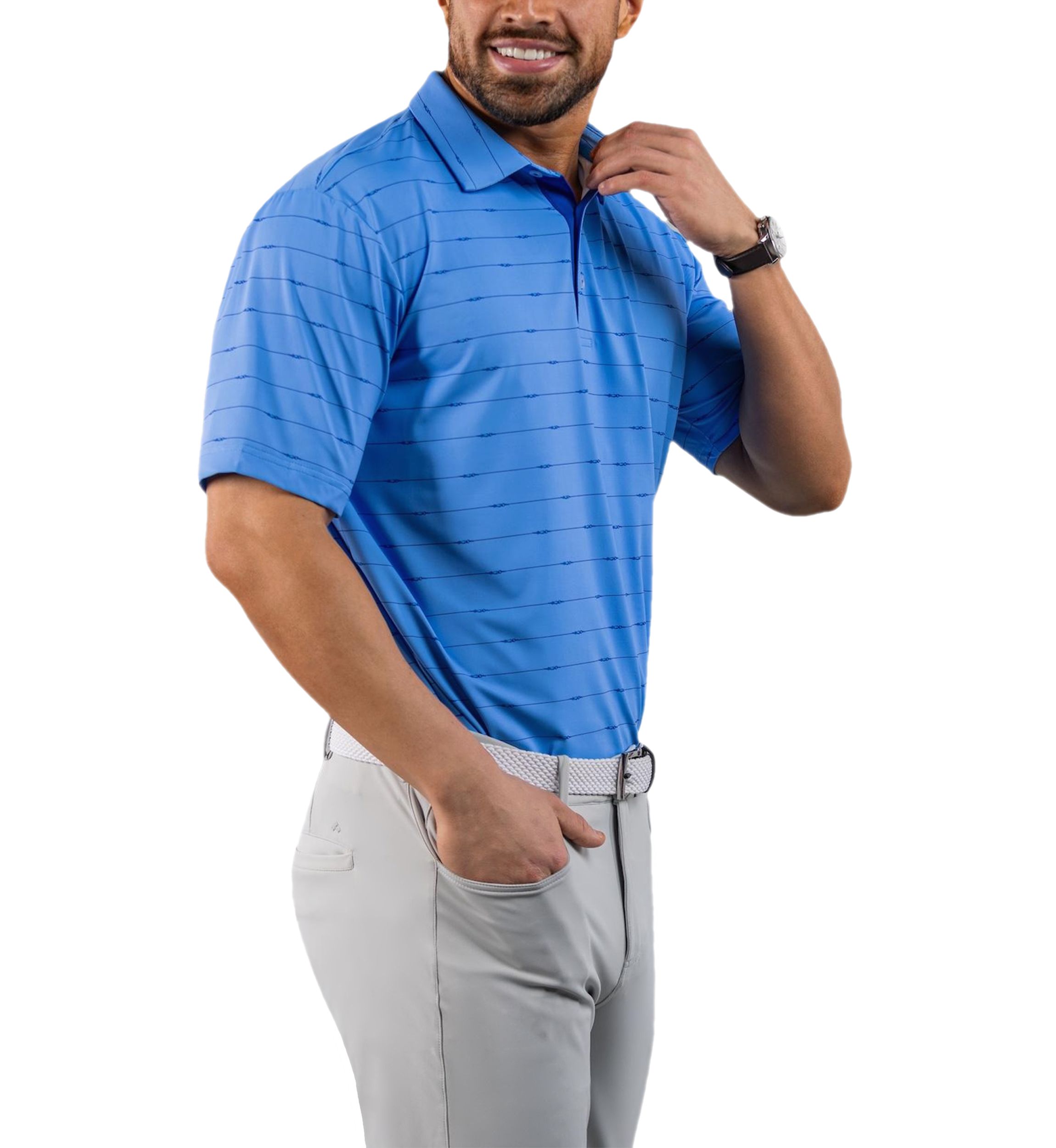 Mens Rigging Stripe Polo Shirt