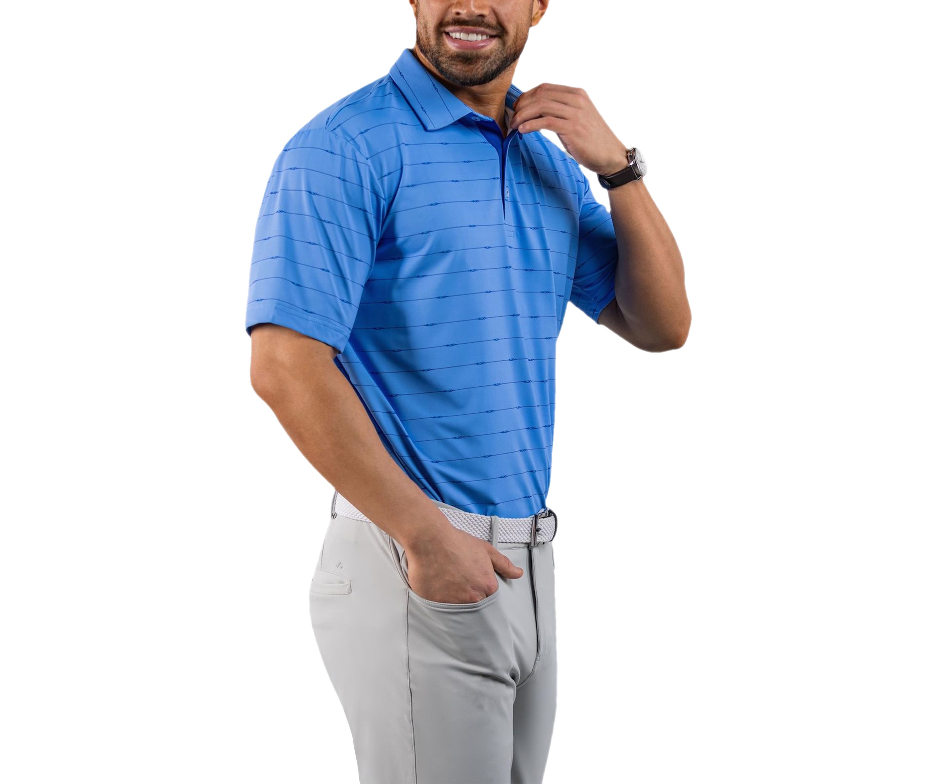 Mens Rigging Stripe Polo Shirt