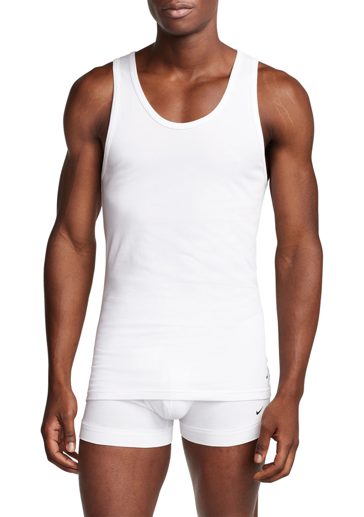 Dri-Fit Essential Cotton Stretch Tank Top Undershirts - 2 Pack